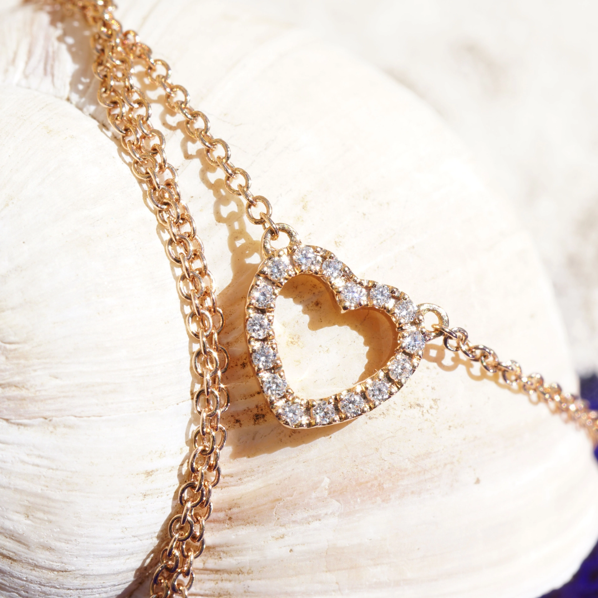 Brilliant Heart Necklace 750er Rose Gold