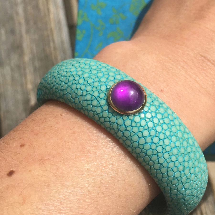 Stingray Bracelet with a beautiful Amethyst...Summer, Sun