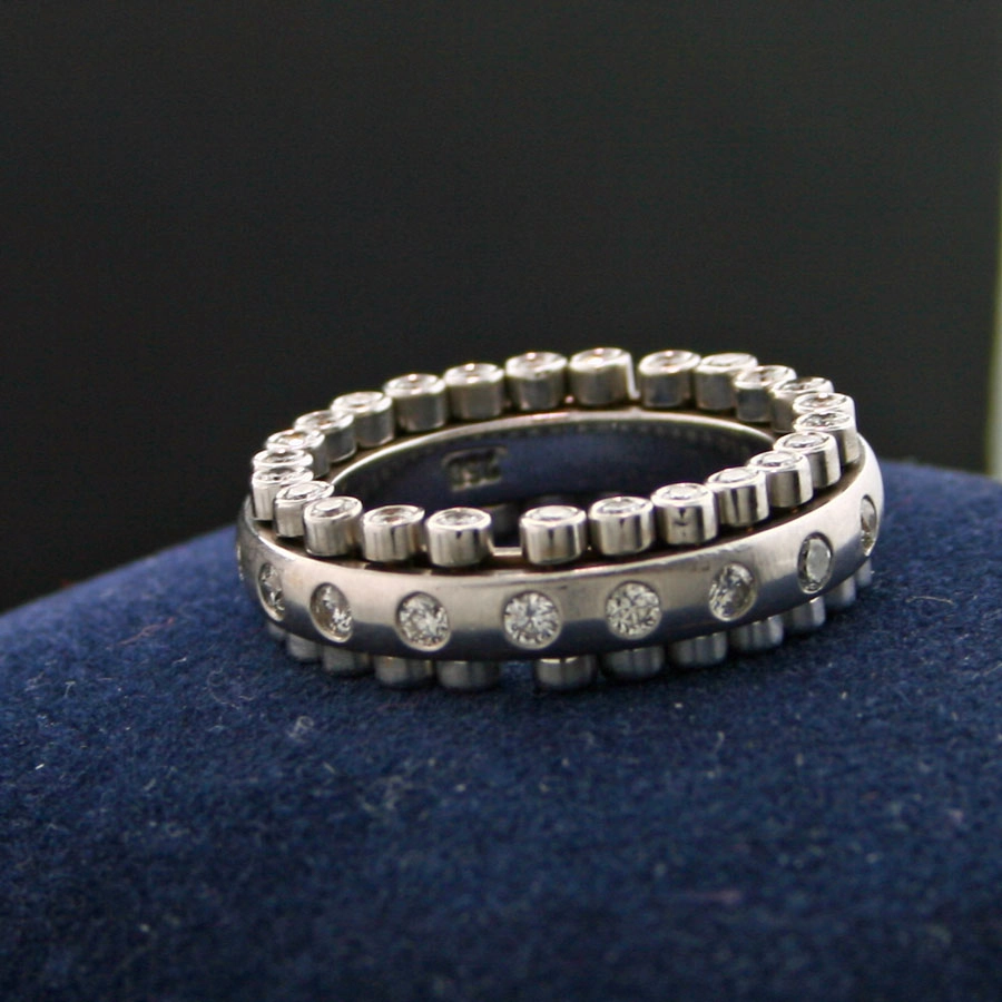 Drehbarer Memoire Ring-Vollschliffbrillanten-1.50 ct-750er-Gold