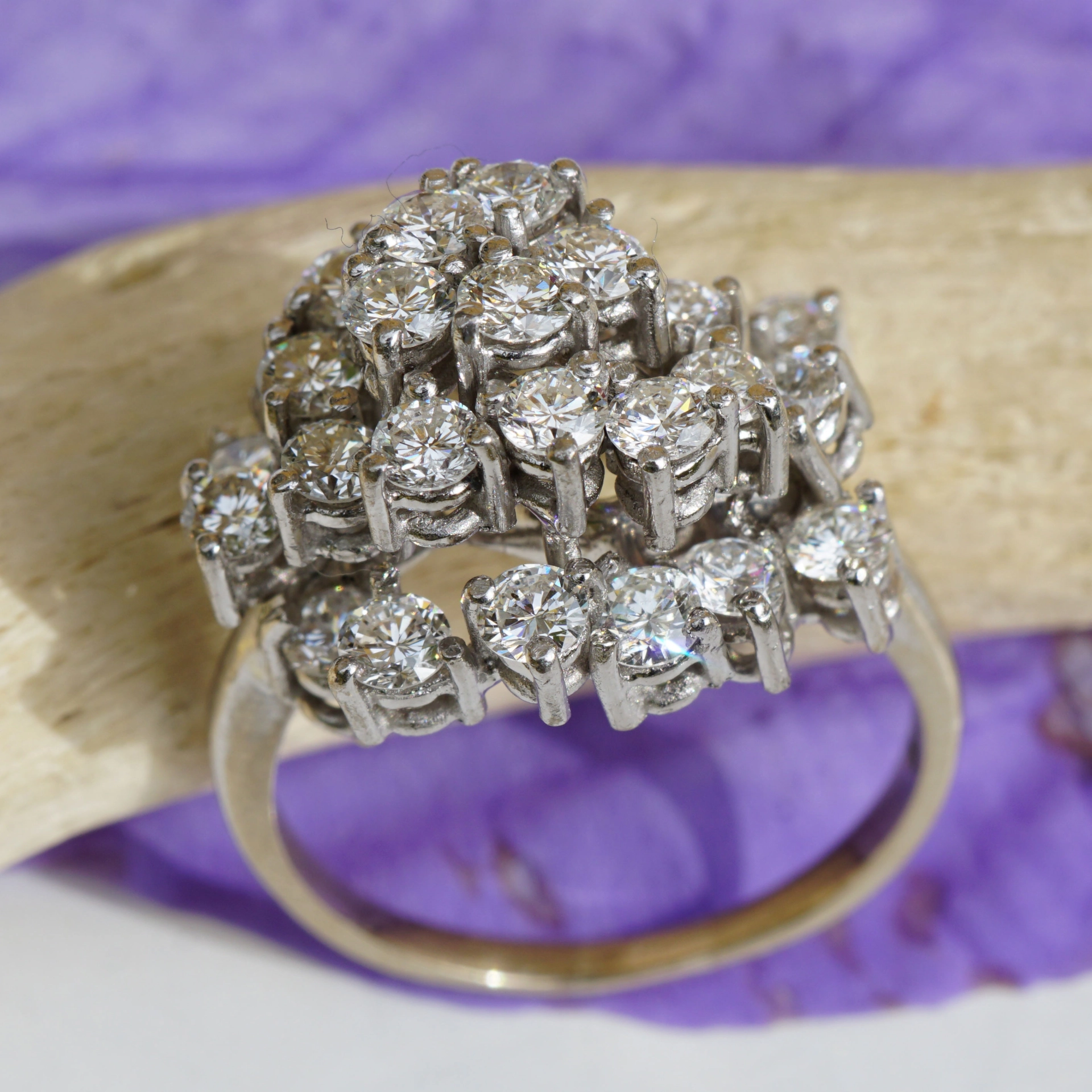 Brillant Ring 750er Weissgold 3.0 ct TW VVS-VS Meisterwerk in 3 D
