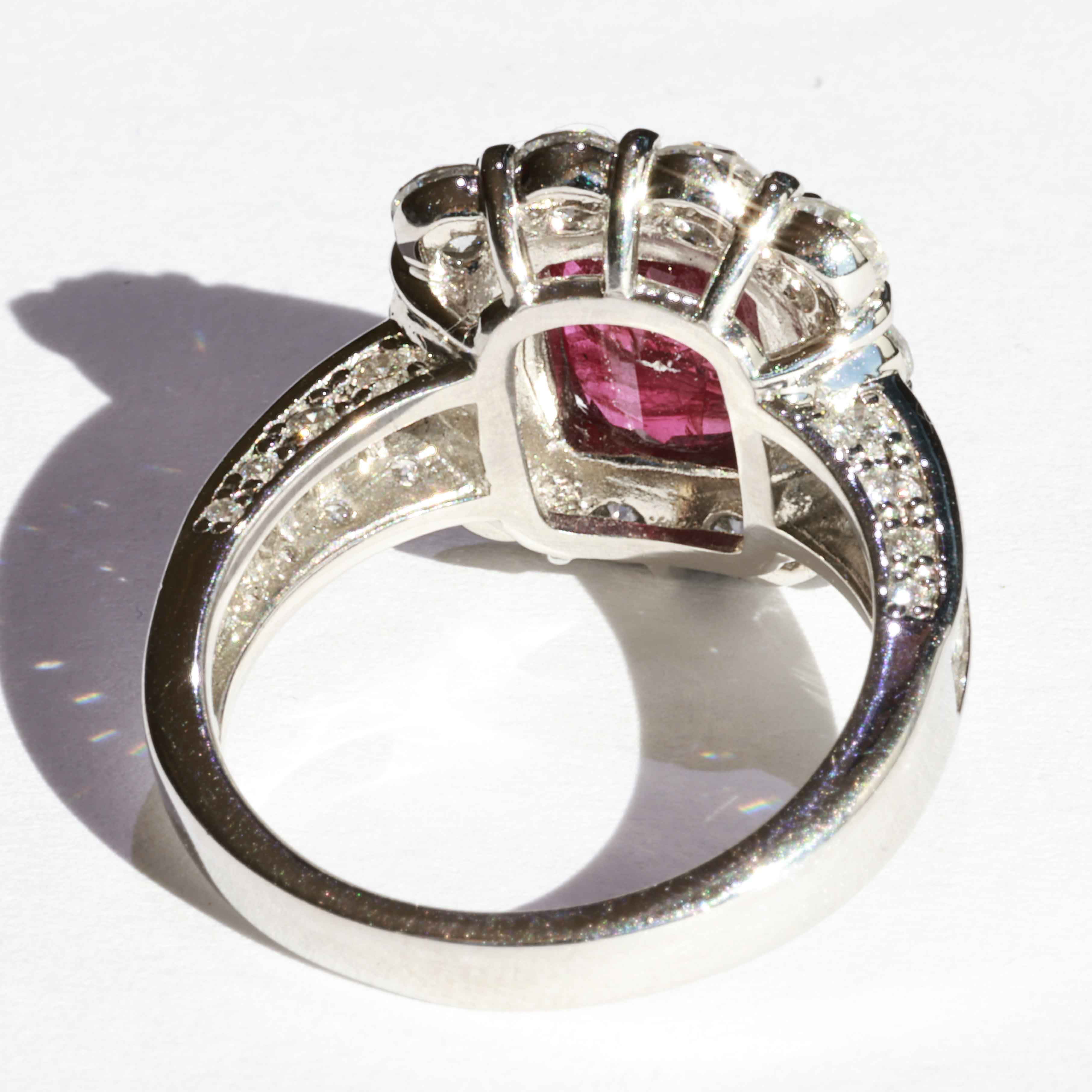 Unheated Burma Ruby Brilliant Ring 2.60 ct 2.38 ct Myanmar 950 platinum GRS certificate
