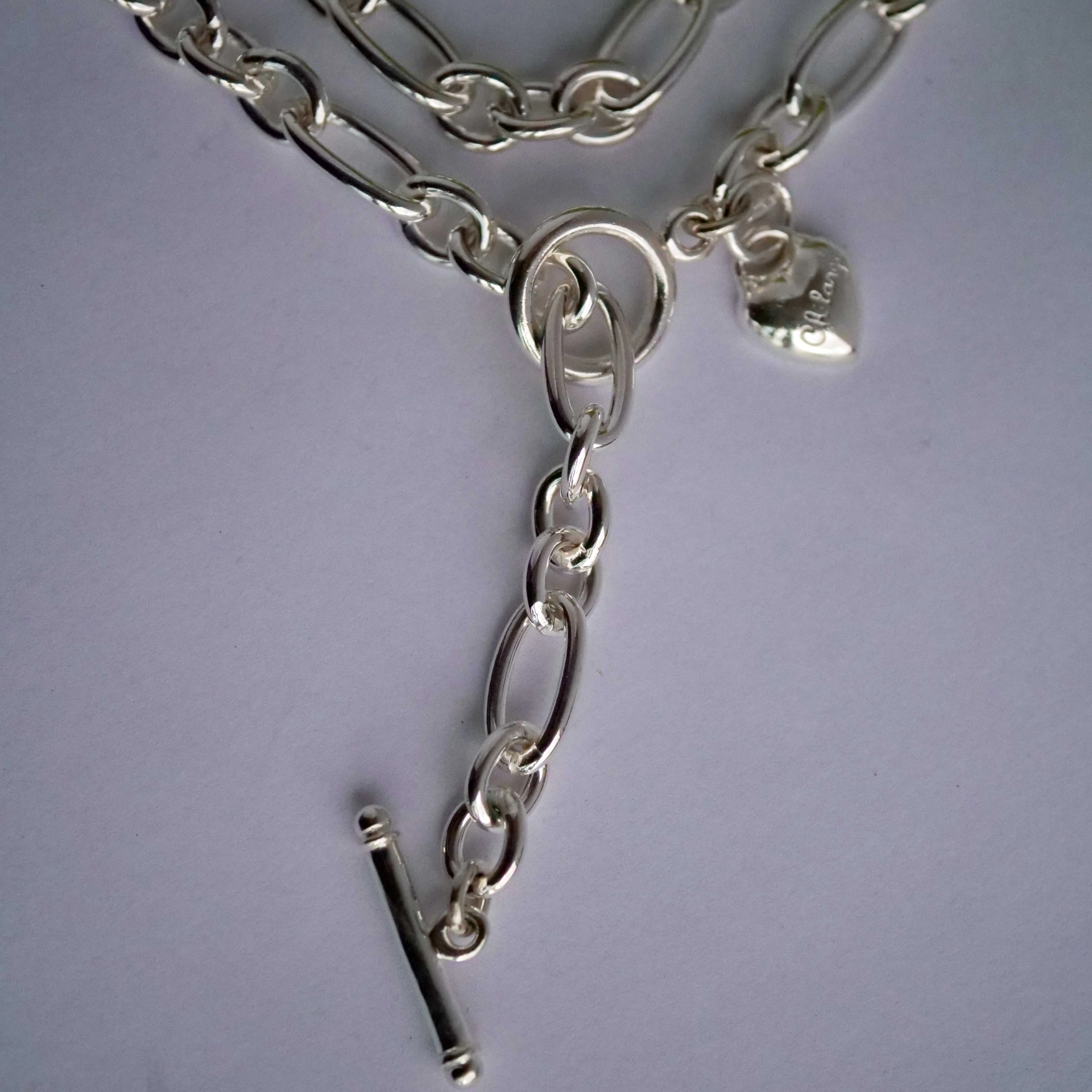 Chilango Figaro Jewelry Chain Superior  in 85 cm 925 Silver 7,2  mm
