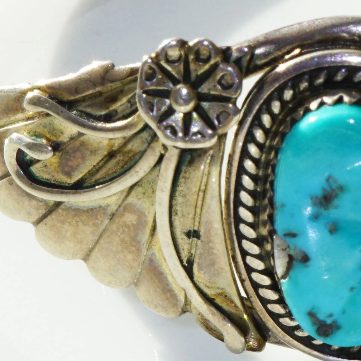 Bracelet Art Nouveau Style 925 Sterlingsilver Turquoise.......signed by Goldsmith
