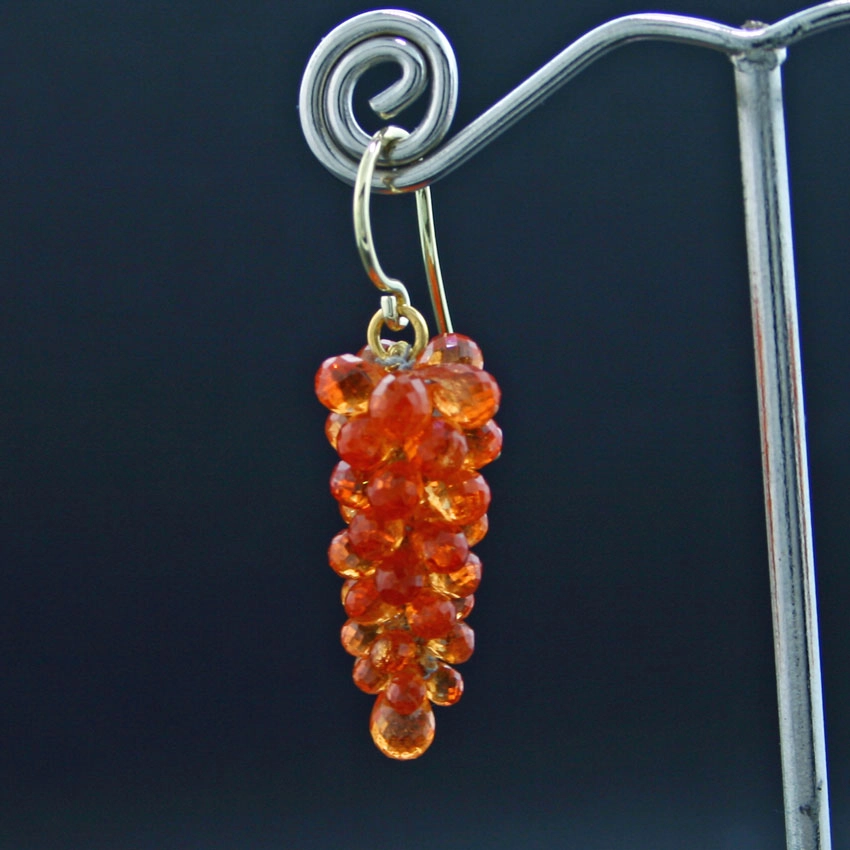 Mandarin-Ohrhänger,585/-Gelbgold/14 kt