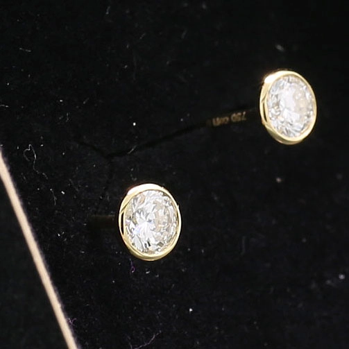 Brillant Ohrstecker in 750er Gelbgold