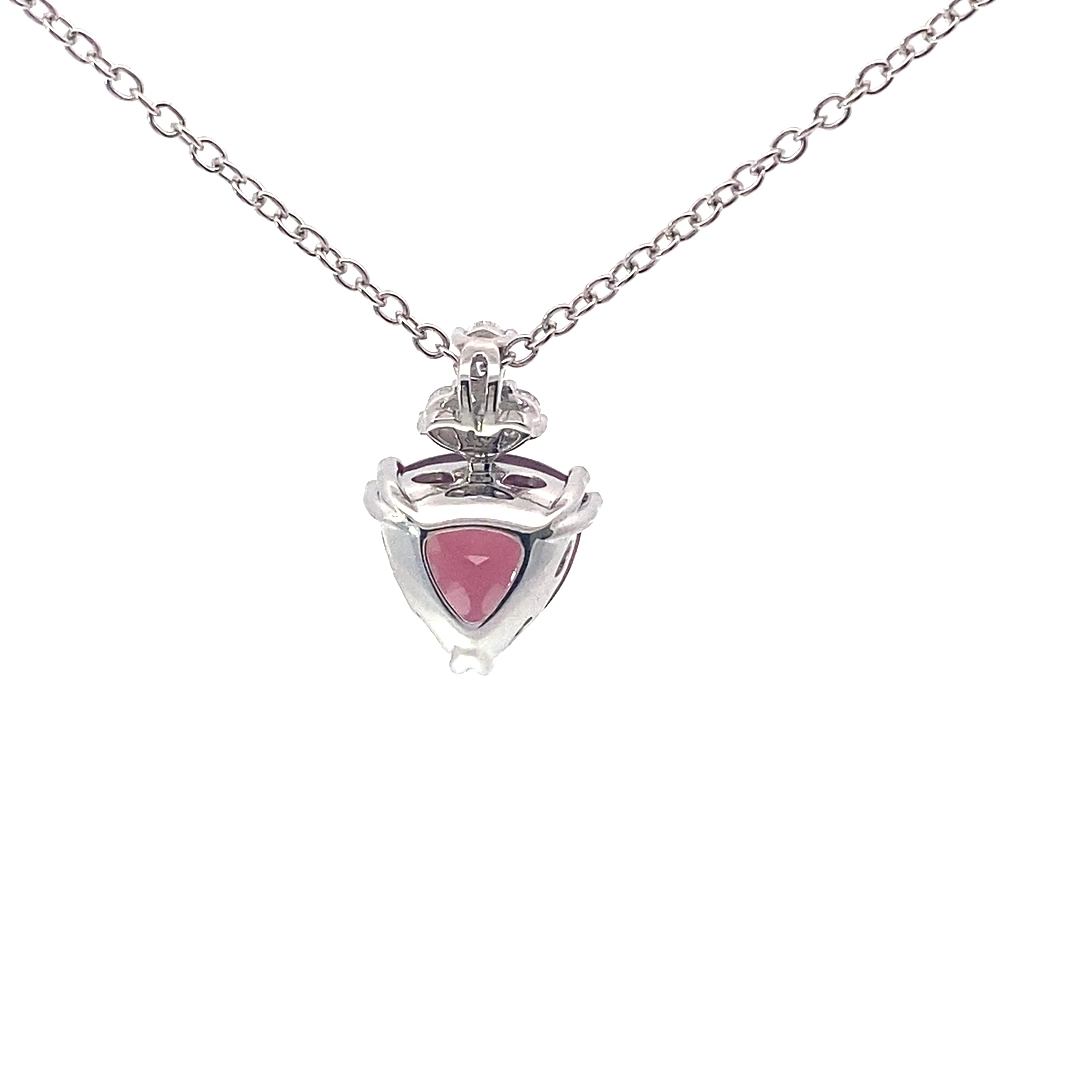 Malaya Garnet Brilliant Necklace 5.47 ct 0.22 ct 750 white gold - the most changeable among the gemstones, color change desired