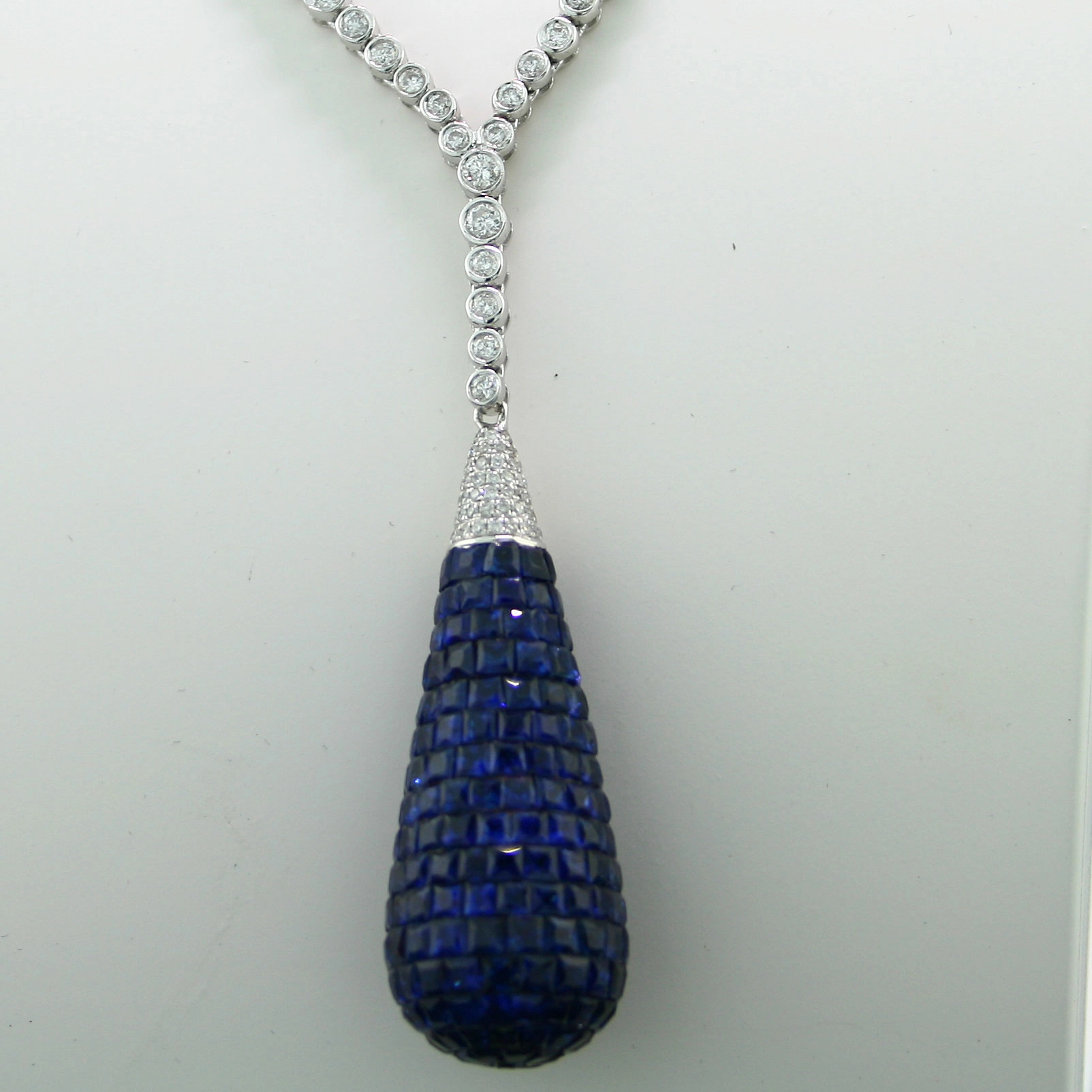 Pracht-Collier-Saphir-Brillant-750/-WG/18 kt