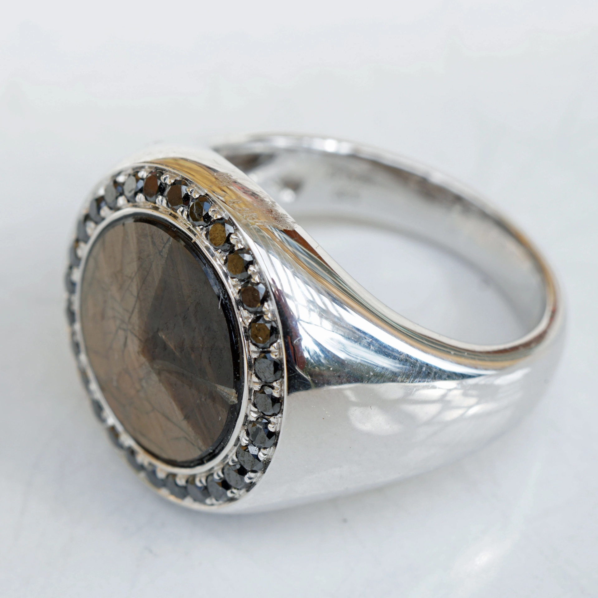 Saphir Diamant Ring 5.63 ct 0.42 ct AAA+ 750er Weissgold seltene Goldfarbe
