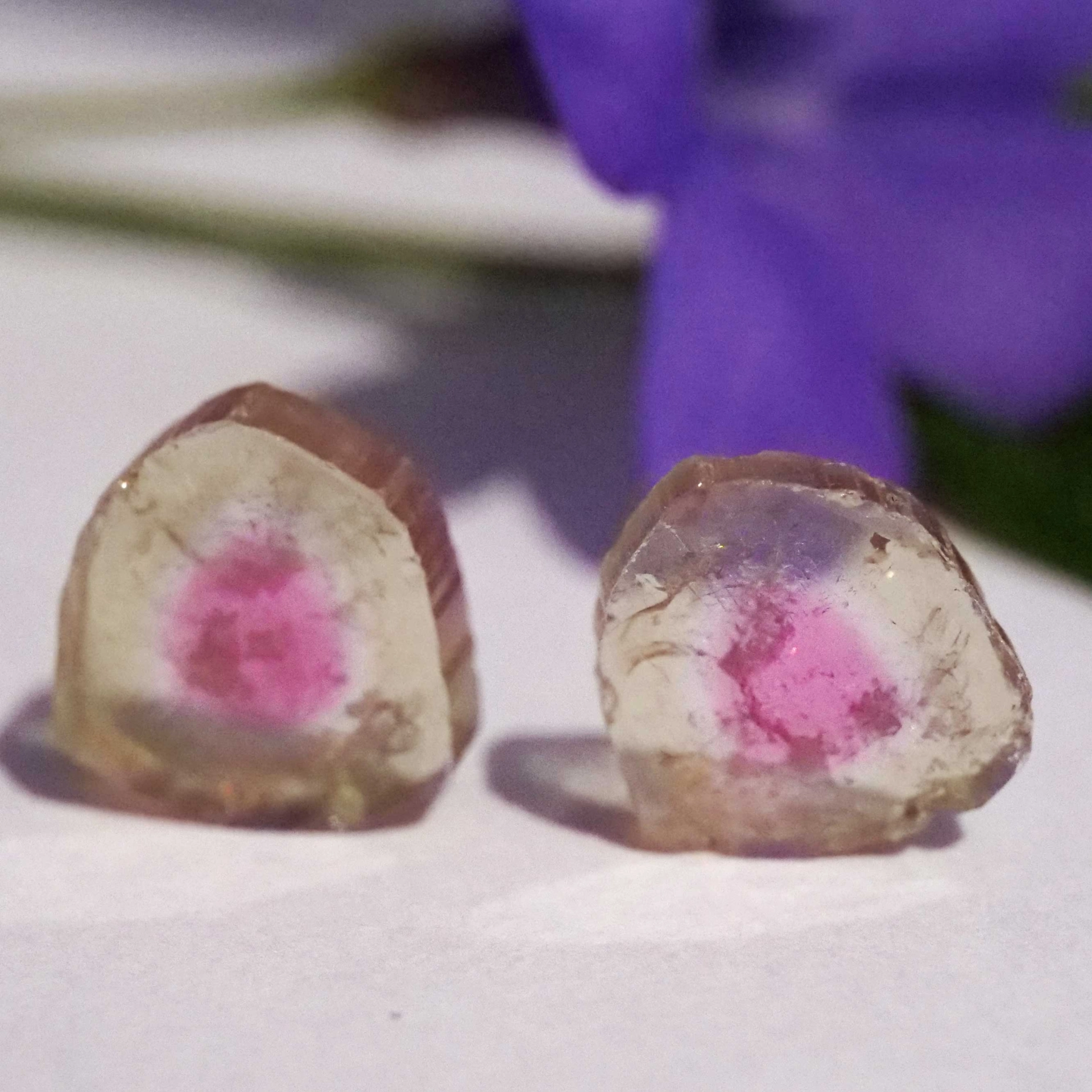 Watermelon Tourmaline slices from Afghanistan totally 3.25 ct AAA+