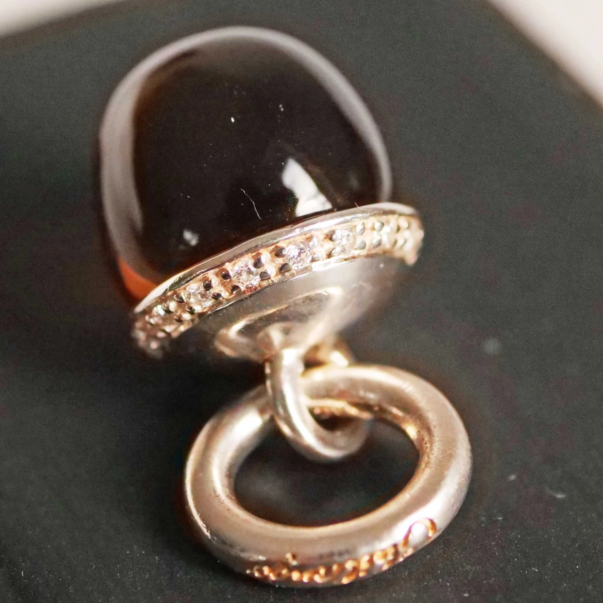 Smoky Quartz Pendant Drop Shrine with white Zircons from the Lifestyle Jewelry Manufacturer Chilango