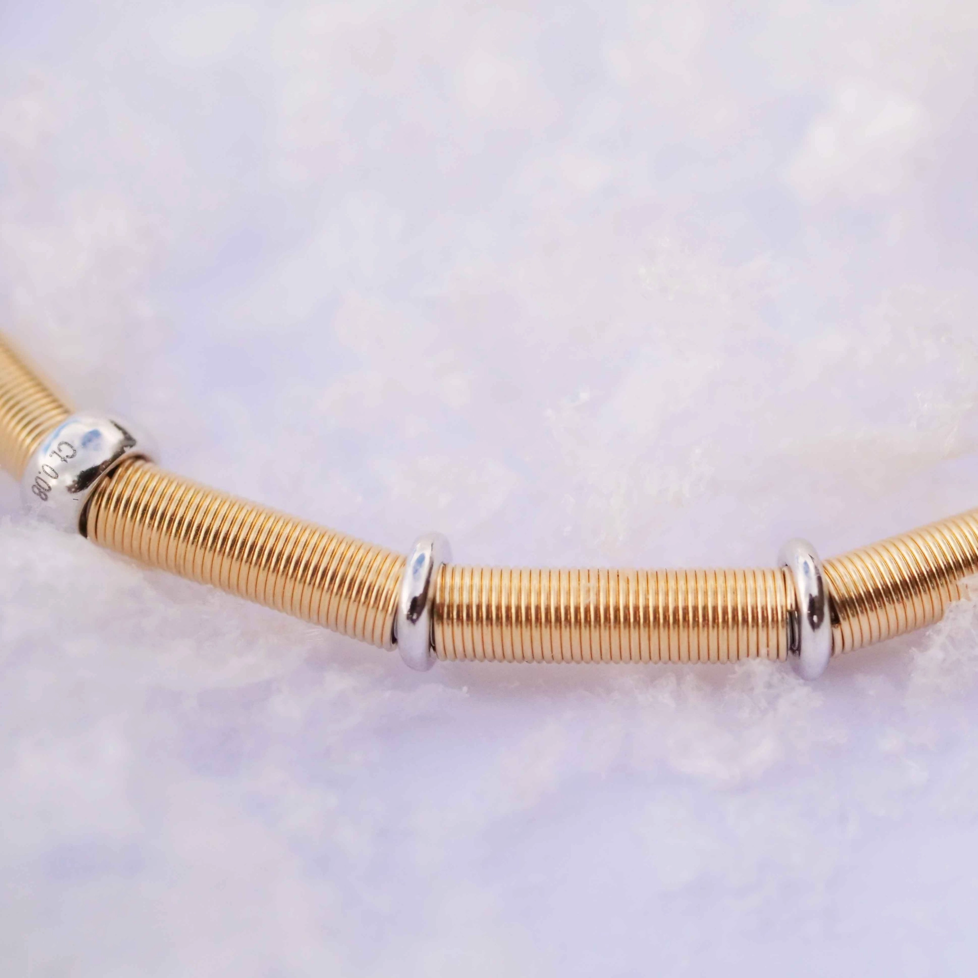 Strechy Brilliant Bracelet Ivy 18 kt Yellow Gold Wire Wrapping Präzion Silhouette Germany