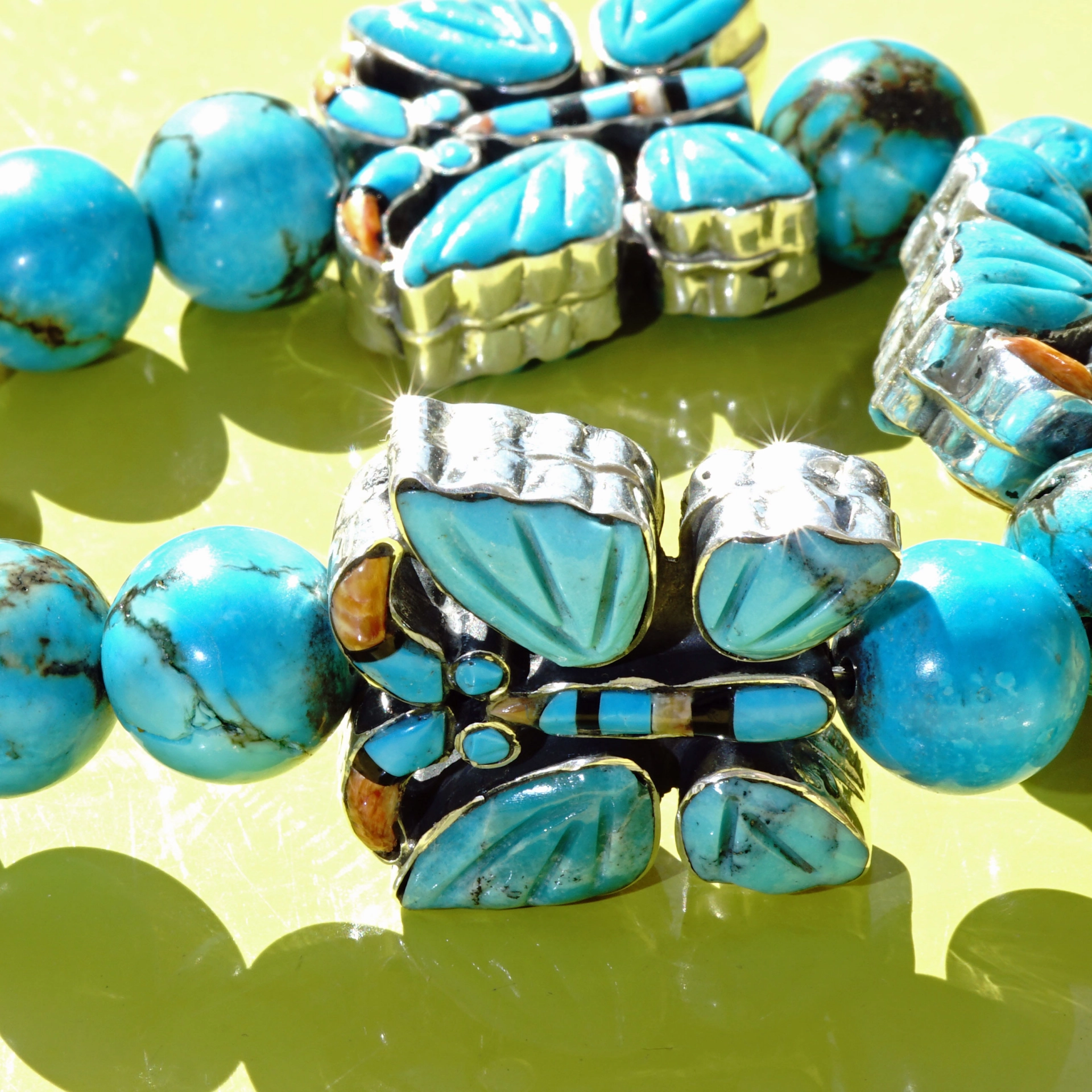 Chilango Bracelet..Papillion...Butterfly Mosaic with Turquise and Jasper...so cute