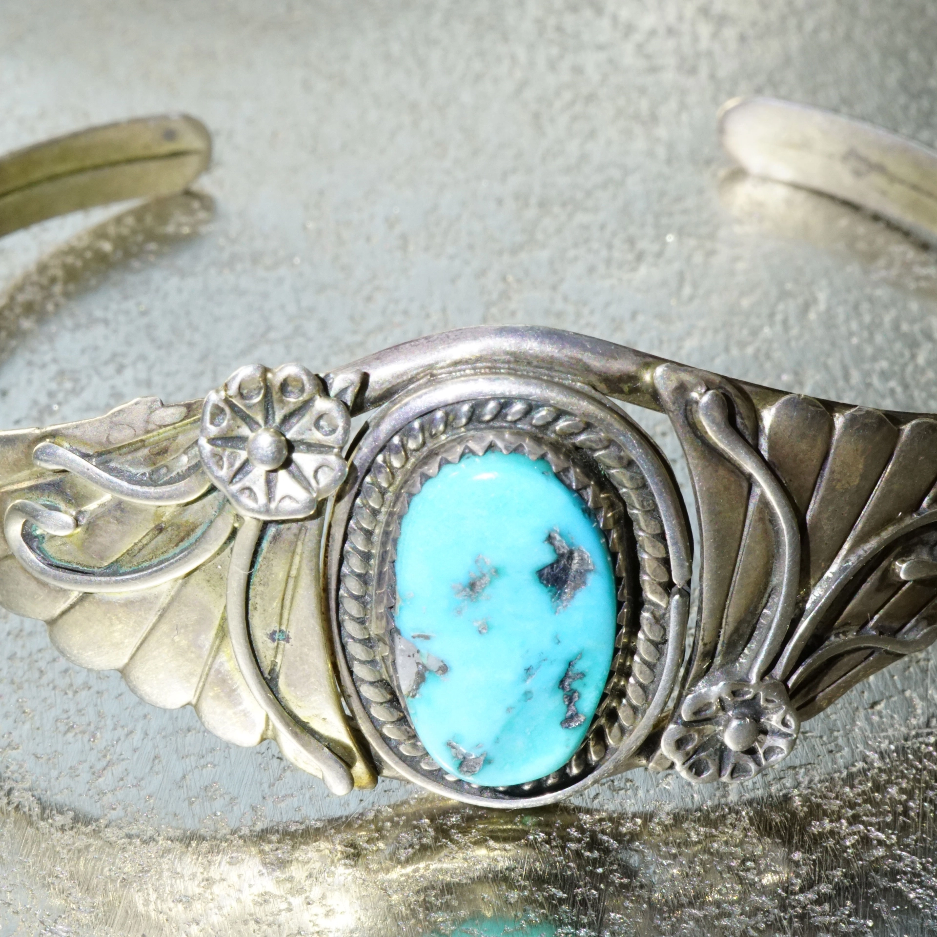 Bracelet Art Nouveau Style 925 Sterlingsilver Turquoise.......signed by Goldsmith