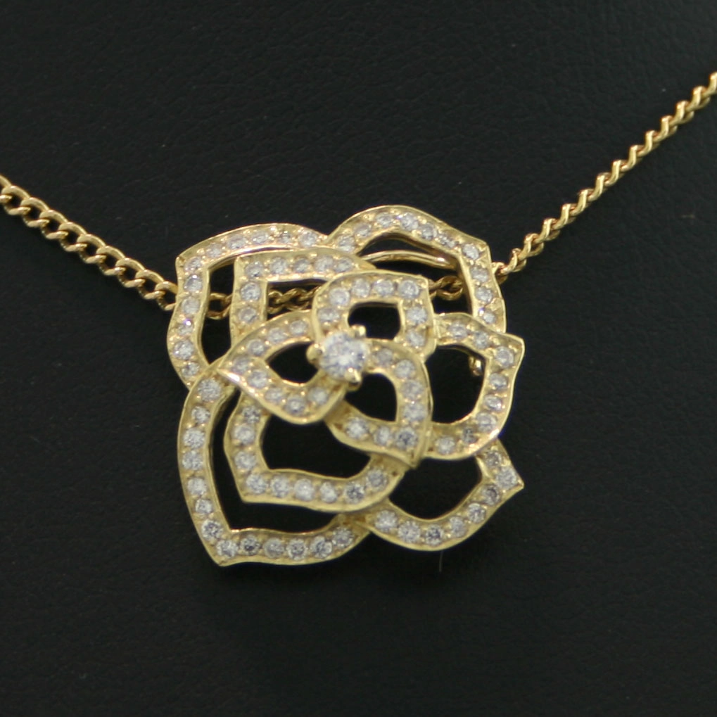 Petit Rose´, 750er-Gold,Gelbgold, Brillant-Anhänger, 0.50 ct