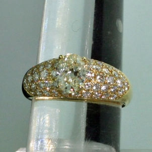 Brillant-Ring-1.163 ct-pavee-Brillnten-1.08 ct-750er-Gold