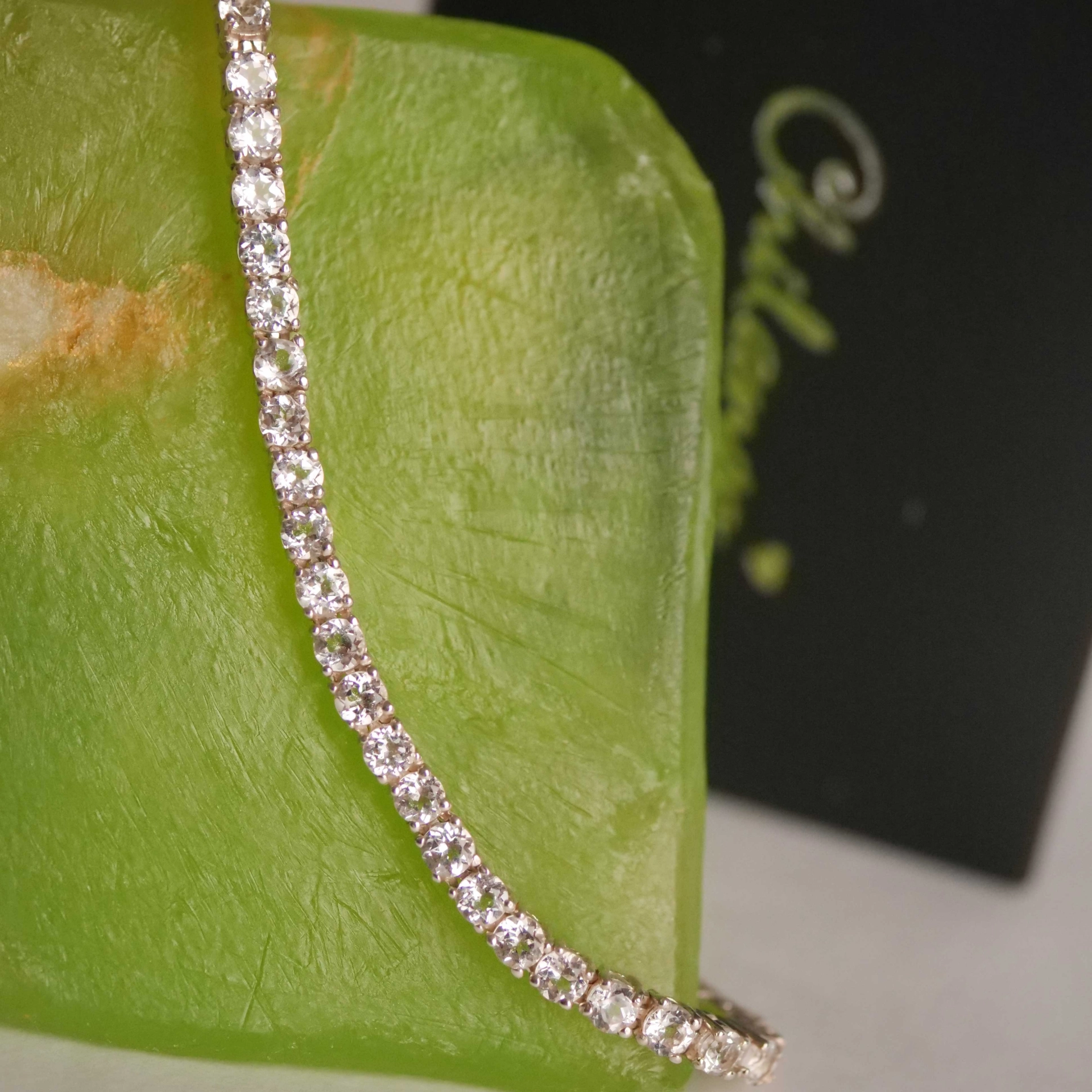 Chilango Tennis Bracelet 925 Silver 19,5 cm lenght Rock Crystals