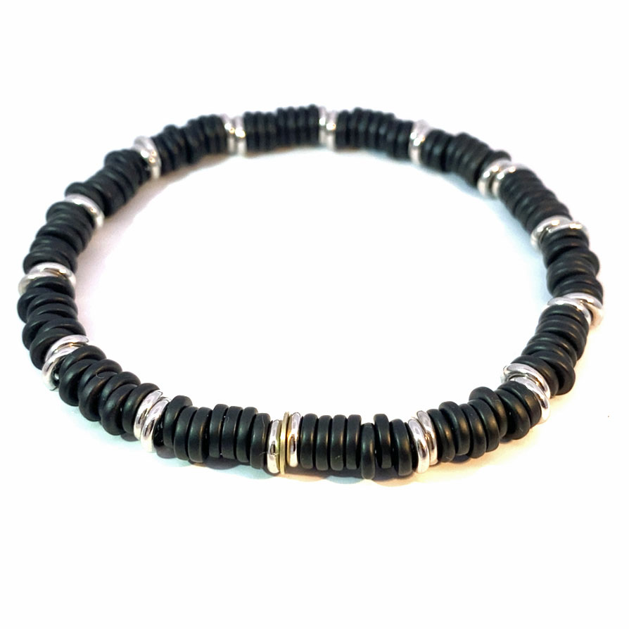 Black Ceramic Bracelet from the popular Loop Kollektion Silhouette Bentner Germany 18 kt Whitegold