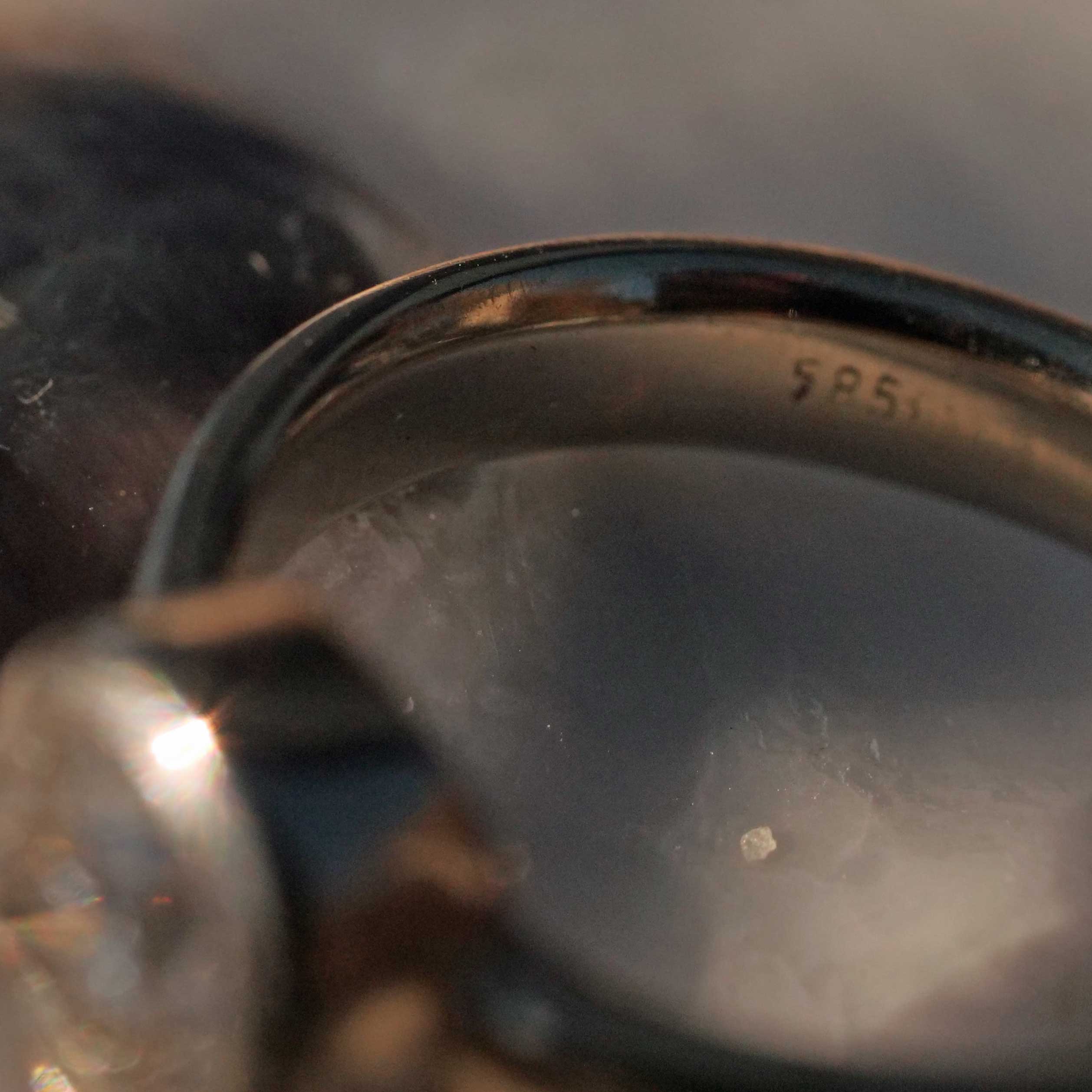 Brilliant Ring 14 kt Whitegold 0.80 ct TW-W P2 Cut in Transition to modern Brilliant Cut
