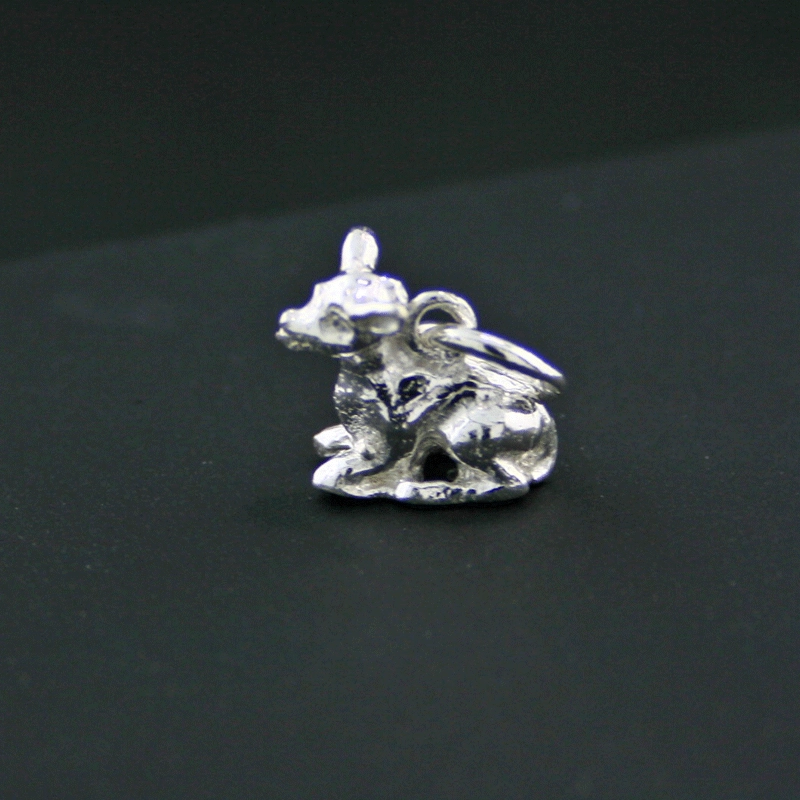 Charm-Anhänger, Mini-Kitz, 925/-Sterlingsilber