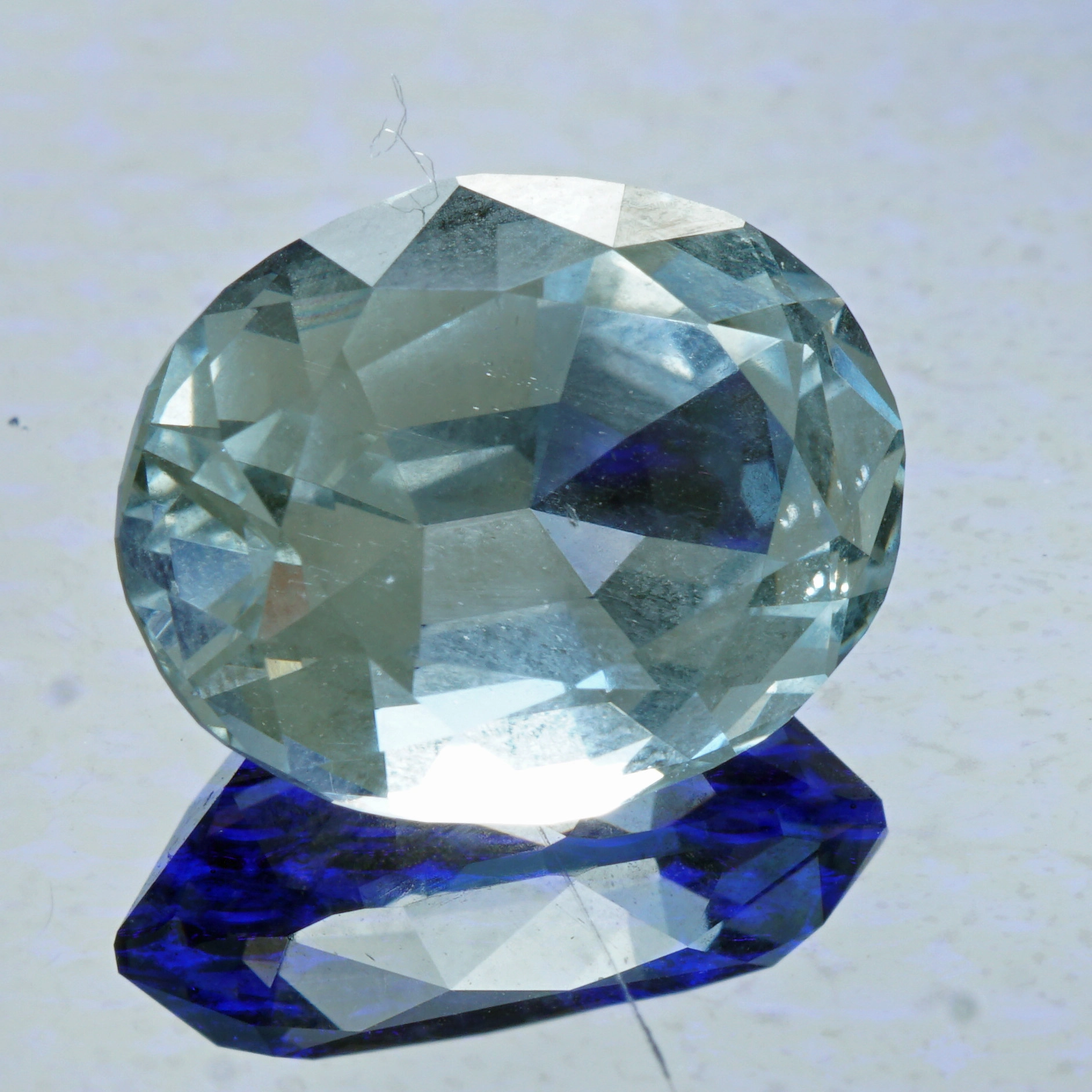 Goshenite beryl ring 4.82 ct, 750 yellow gold Mozambique ... colorless pure form