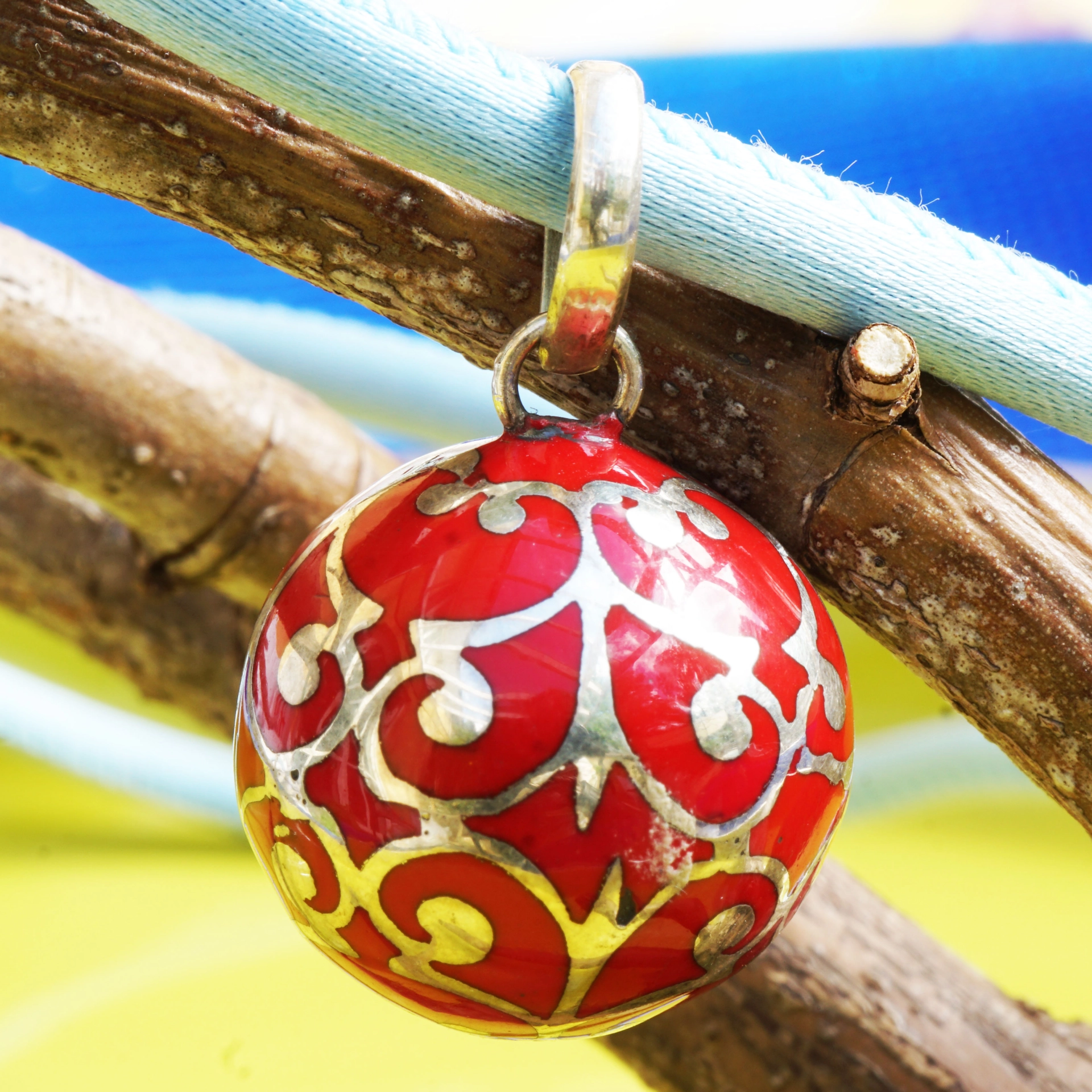 Jingle Ball Pendant 925 Silver.....spherical Ball Sound