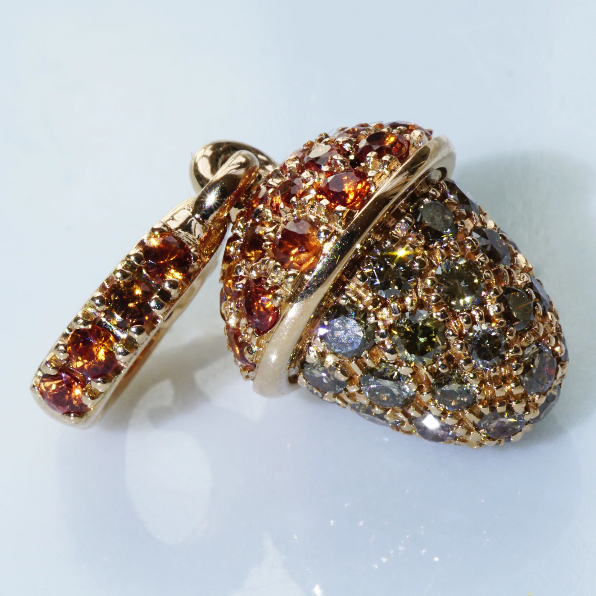 Diamond Saphire Drop Pendant 18 kt Rosegold.......sooo cute