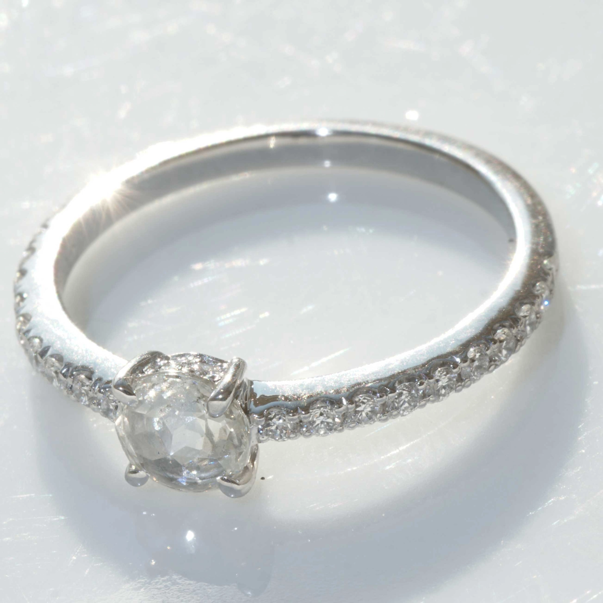 Diamond Ring 750 Whitegold 0.29 0.20 ct Understatement Ring 