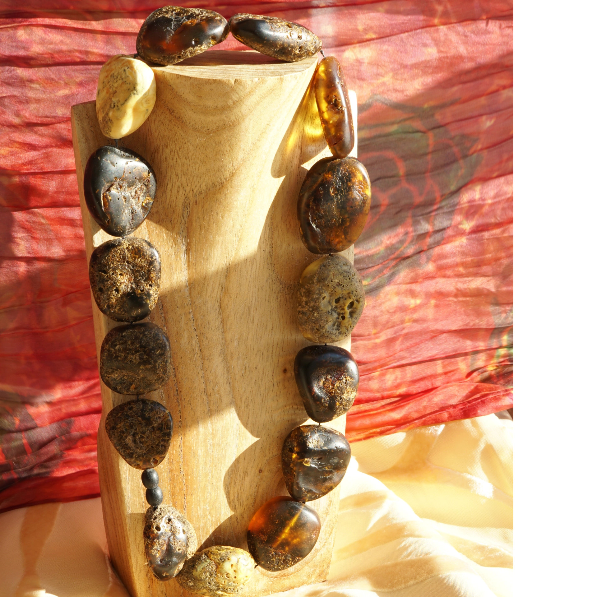 Natural Mega Seize Amber Collar 160 Grams..rare Colors and Seizes
