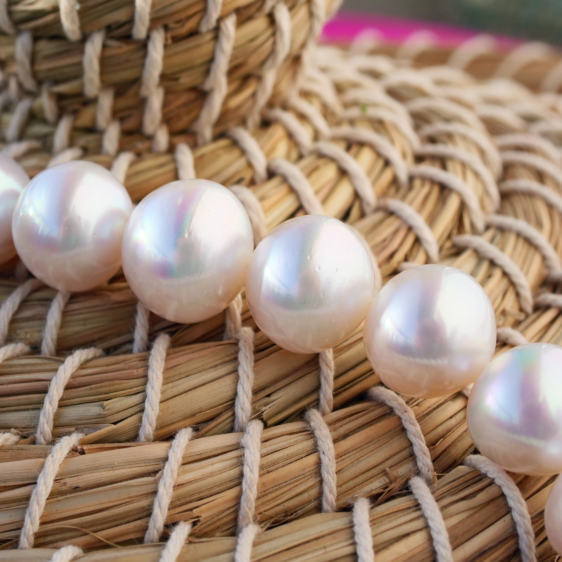Südsee Zuchtperl Collier Weiss  17,4 x 13 mm AAA+ Traumlüster