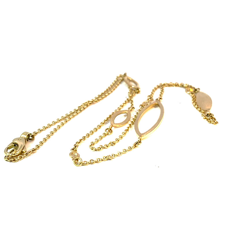 Brilliant Necklace by Silhouette Jewellery Pforzheim in 585 Yellow Gold 0.06 ct W SI