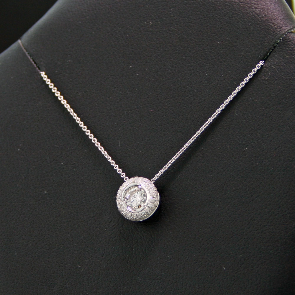 Brillant-Anhänger, 750/-WG/-Weißgold