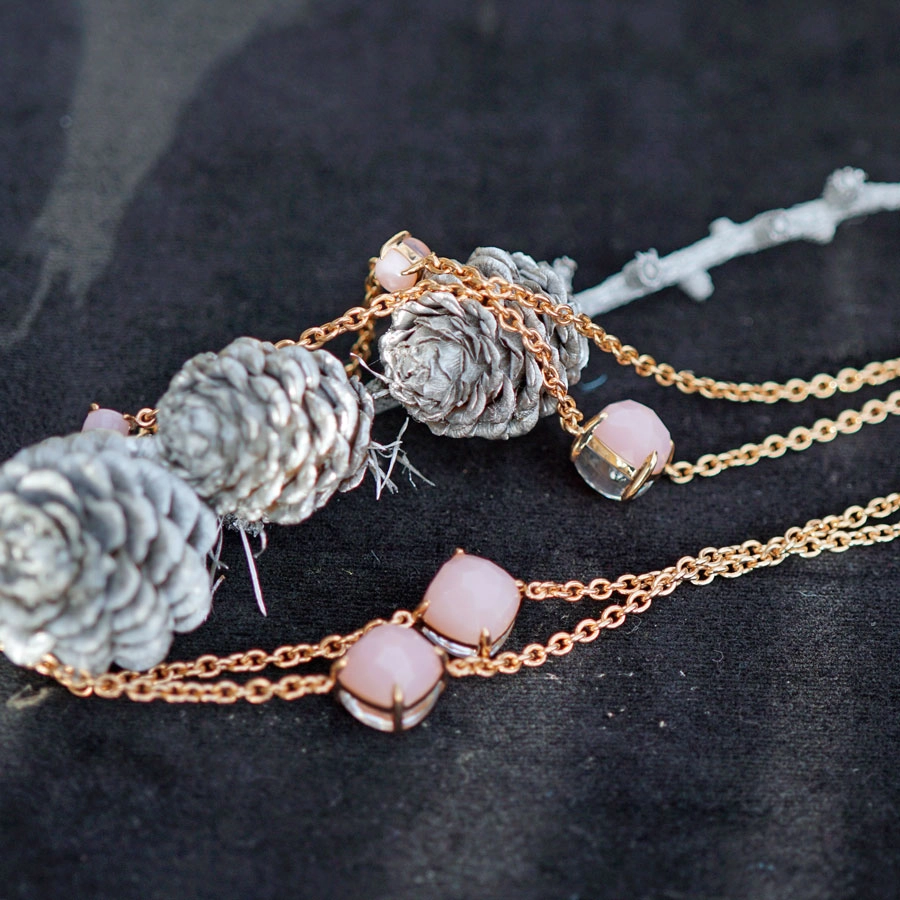 Chilango Jewelry Chain 100 cm 925 Silver rose gold-plated Chilango Grand Palais 