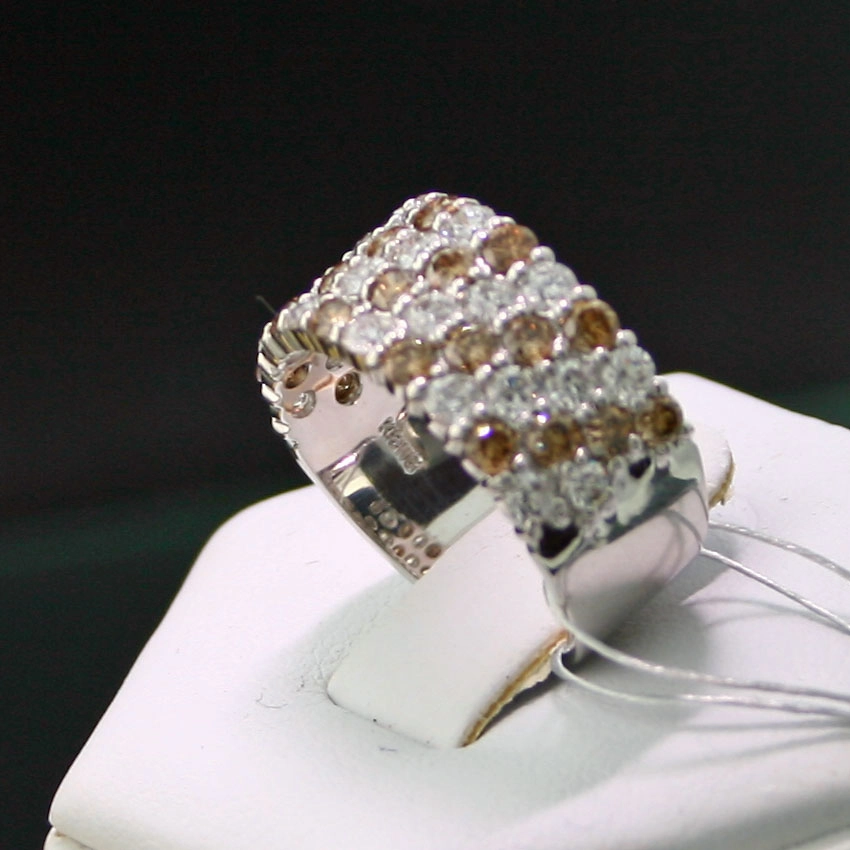 Brillant-Ring, 750er-Gold, 18 kt. Weißgold,