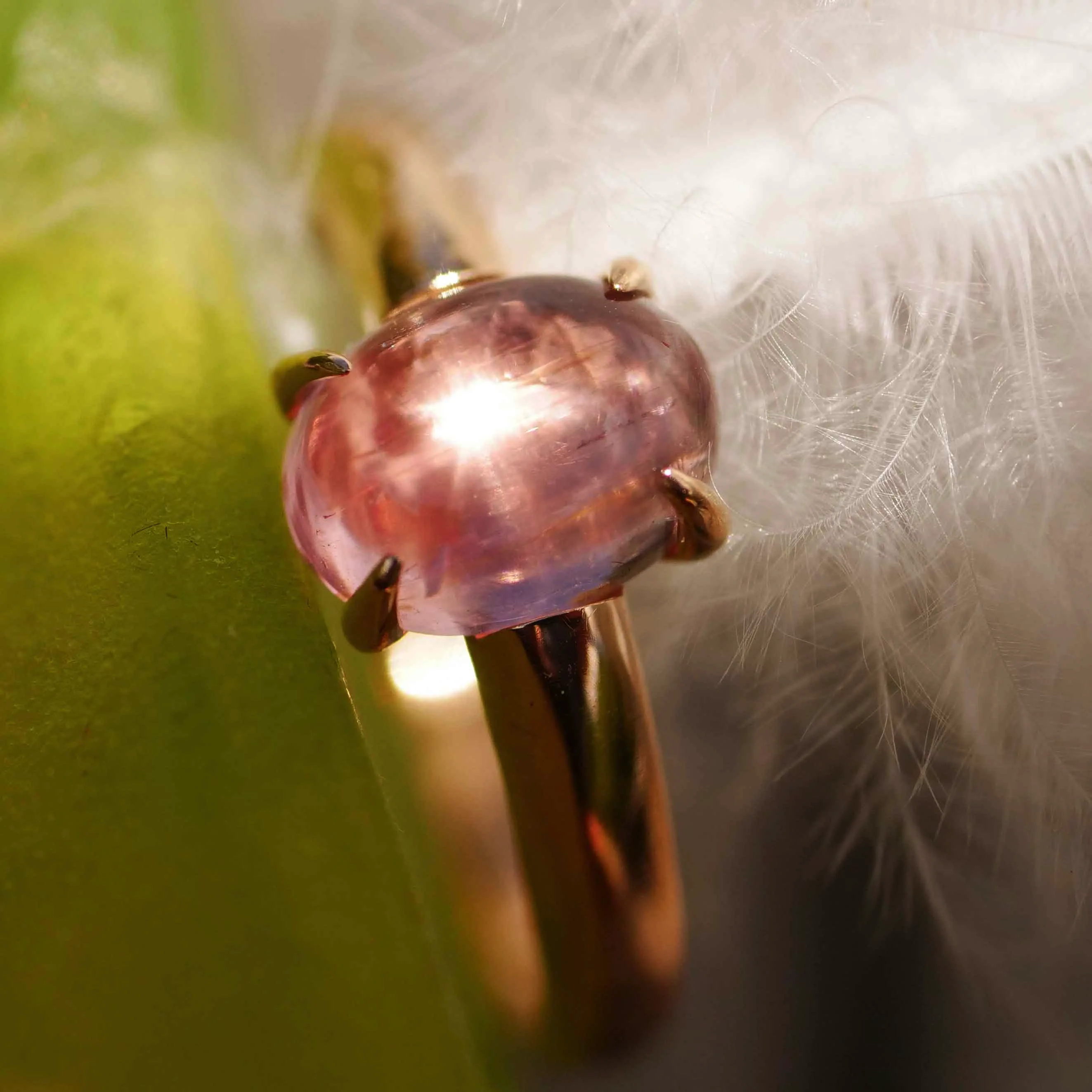 Tourmaline Ring 750 Rose Gold Pink.... sweet Temptation... made in Italy... High-Quality