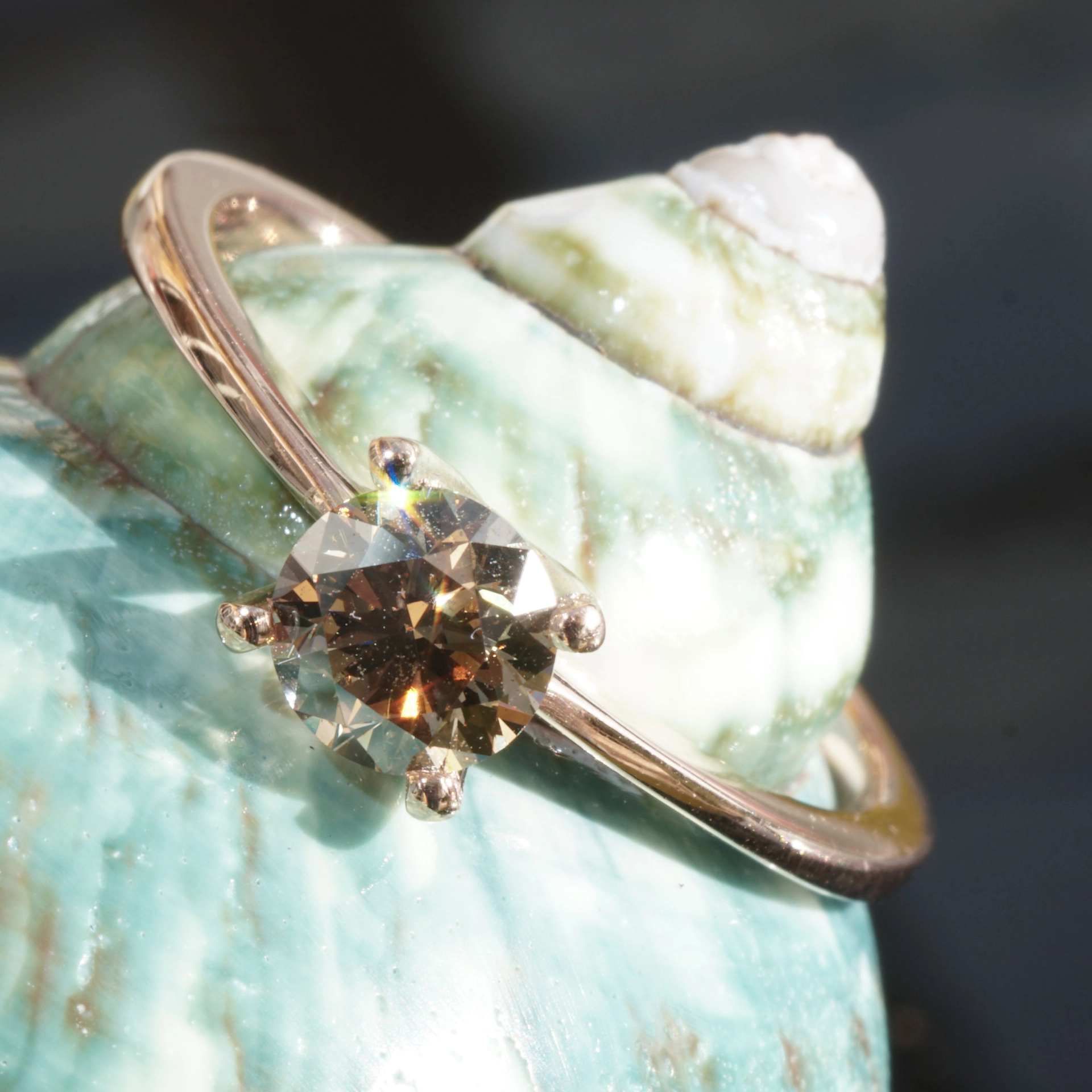 Solitaire Ring with Brilliance Maximum...great full cut Brilliant approx. 0.58 ct