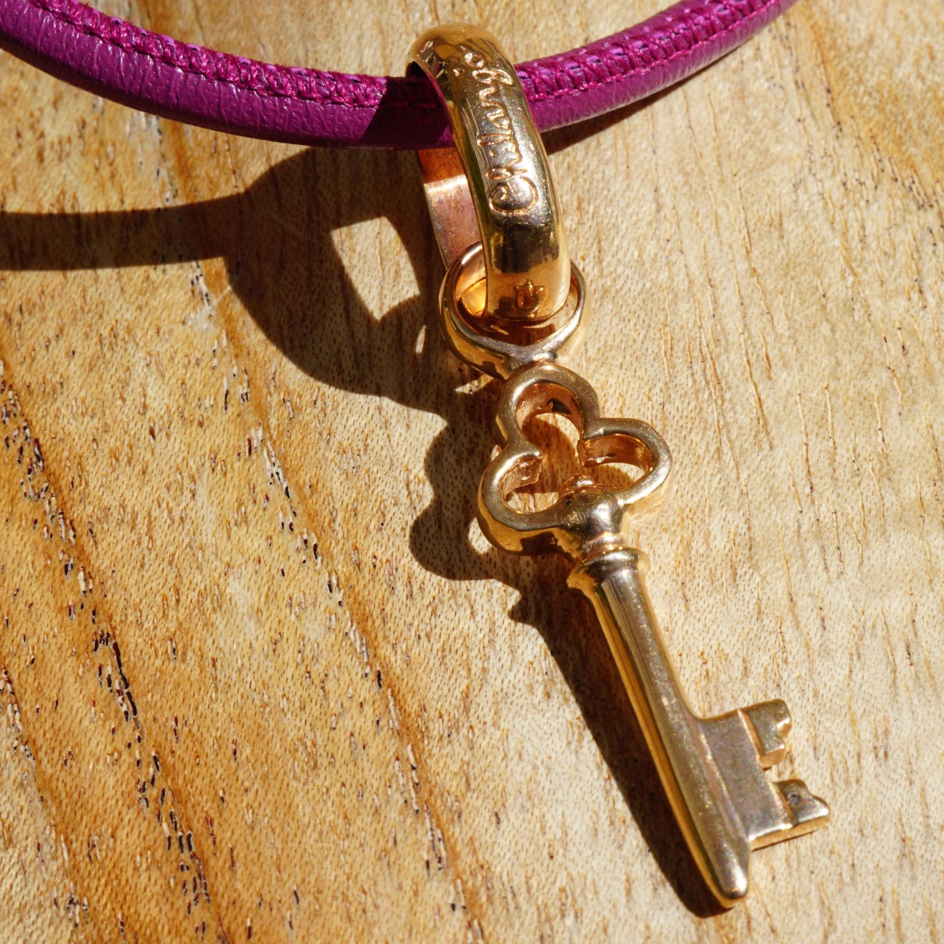 CHILANGO Anhänger Tresor Key Junior 925 Silber roseplated 57 x 11 mm original Etui