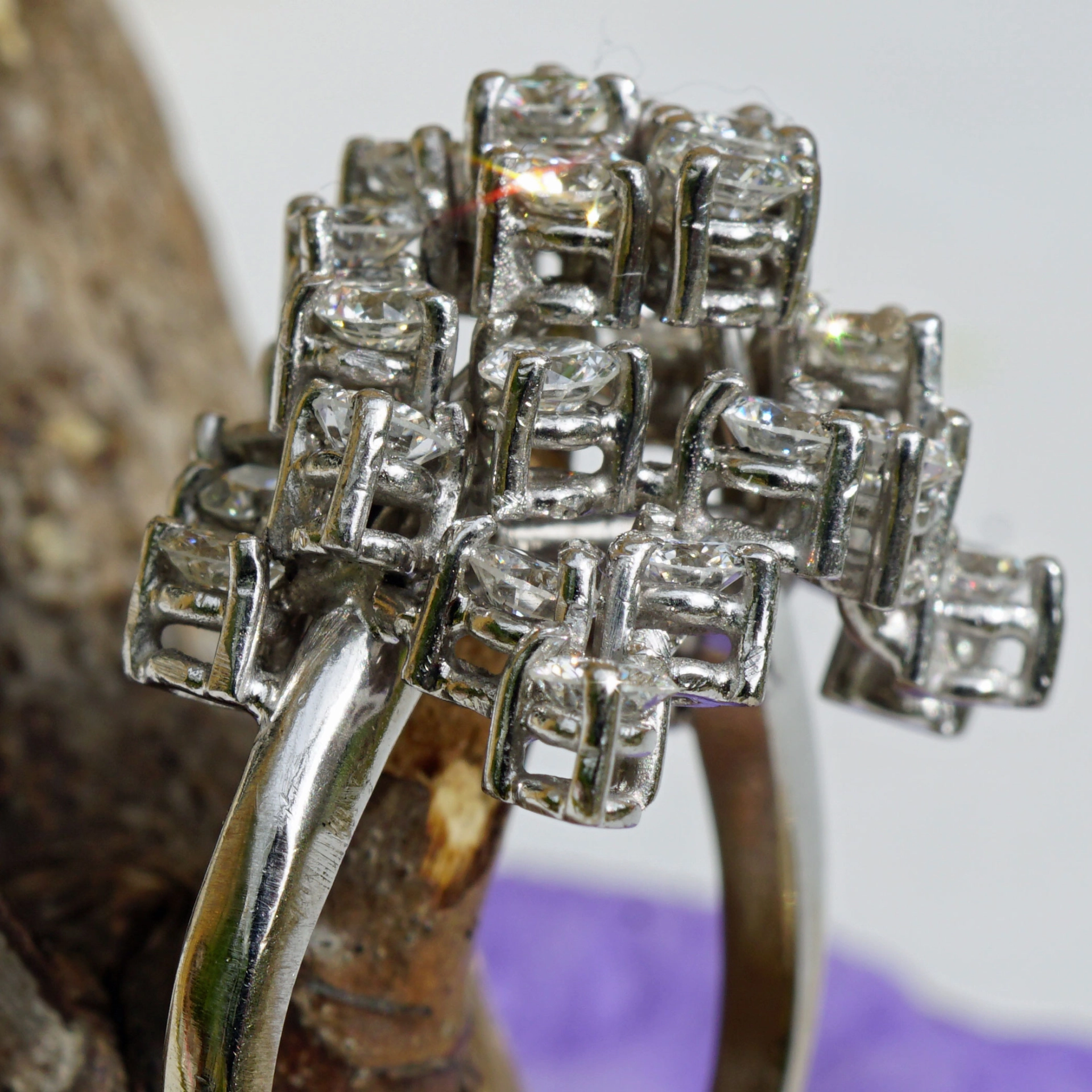 Brillant Ring 750er Weissgold 3.0 ct TW VVS-VS Meisterwerk in 3 D