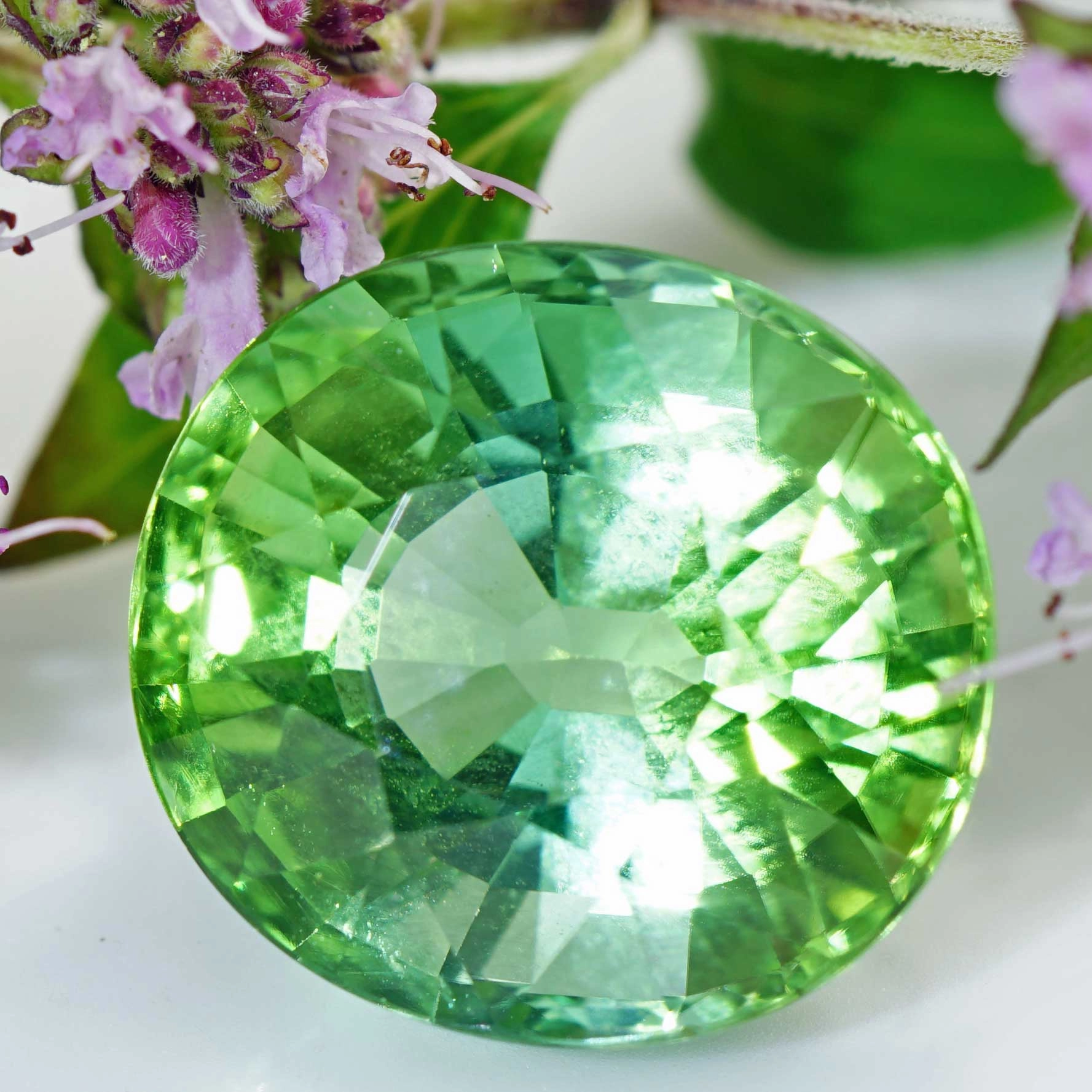 Jaba Tourmaline from Afghanistan green yellow 13.65 ct fine Color Loupeclean Investment Gemstone