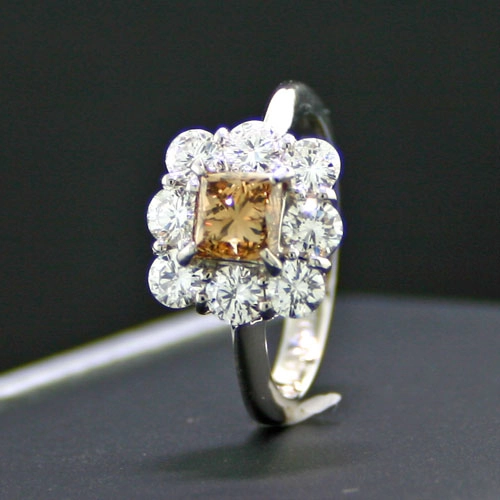 Brillant-Ring, 900/-Platin