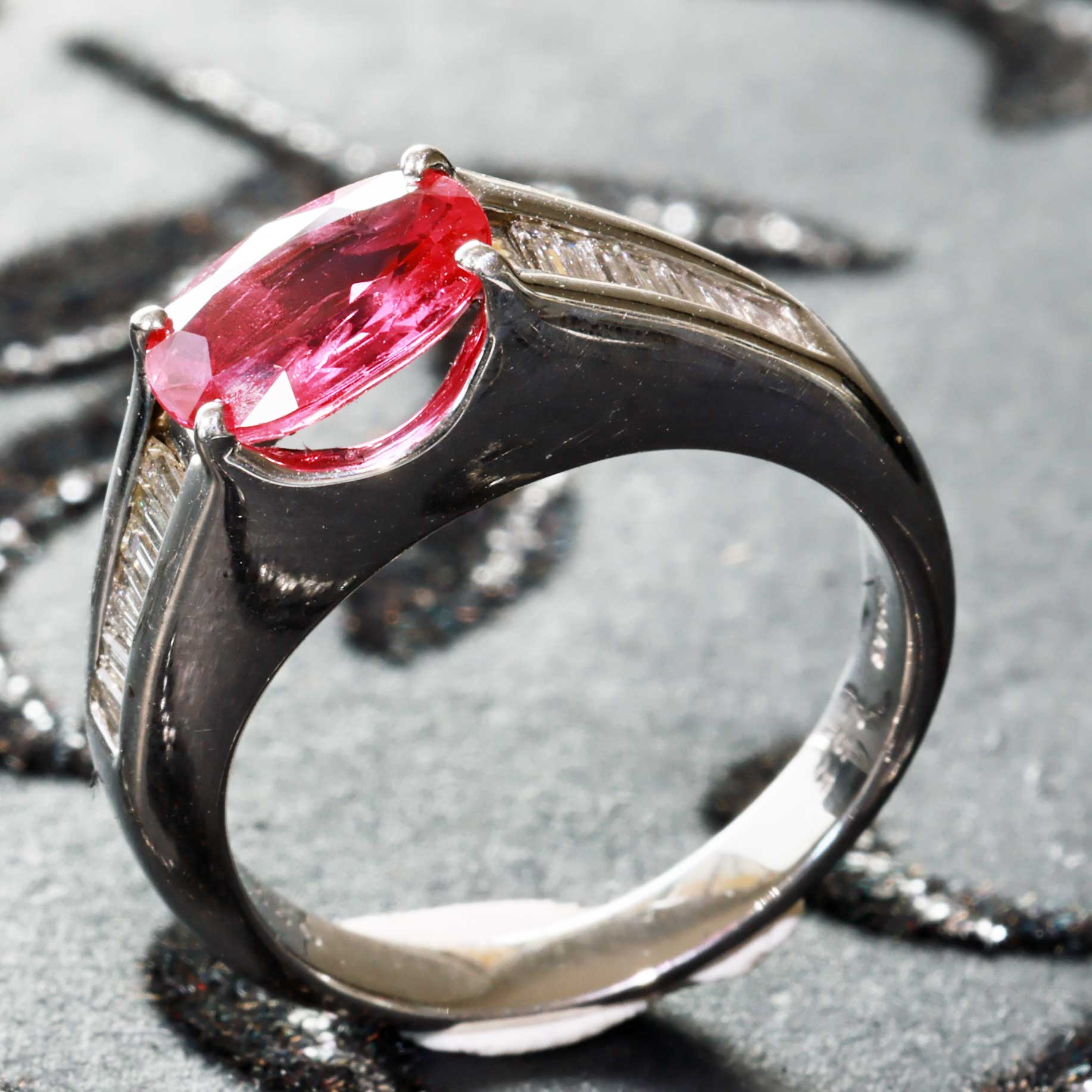 Ruby Diamond Ring Platinium....Noblest among the Noble