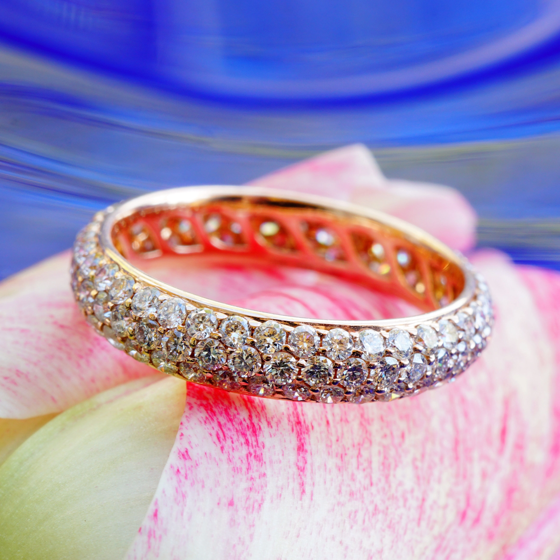 Brillant Ring Memoire in 750er Rosegold 1.66 ct weiss vs.....Wahnsinns Brillanz