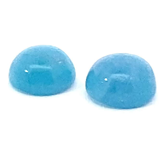 Paraiba Tourmaline Cabochons 1.6 and 2 ct Swimming Pool Blue vml. Brazil with GLA Certificate