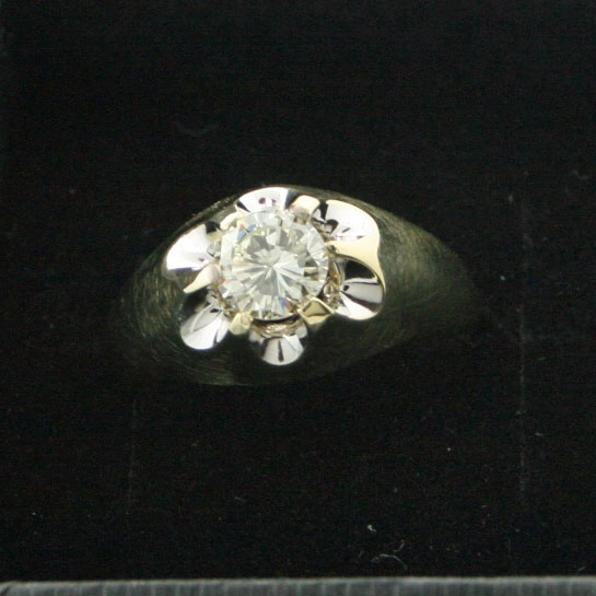 Brillant-Ring, 585er-Gold, 0.90 ct, Cape / LUPENREIN