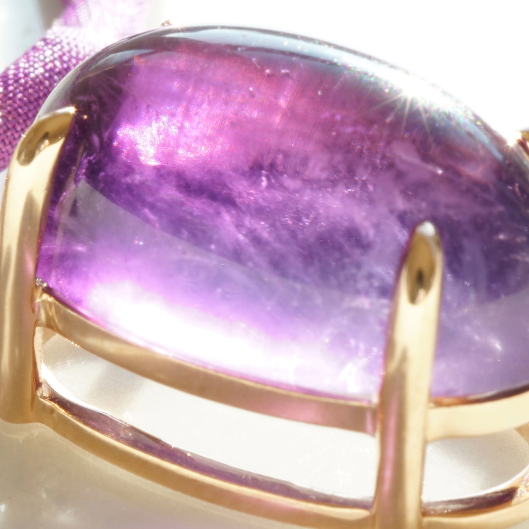 Ruby from Burma meets Amethyst from Brasil...soo beautyful