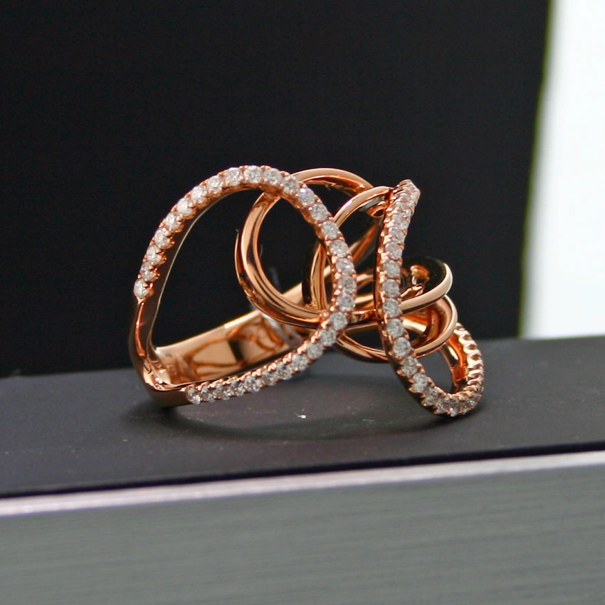 Brillant Ring in 750er-Gold, 18 kt, Rosegold