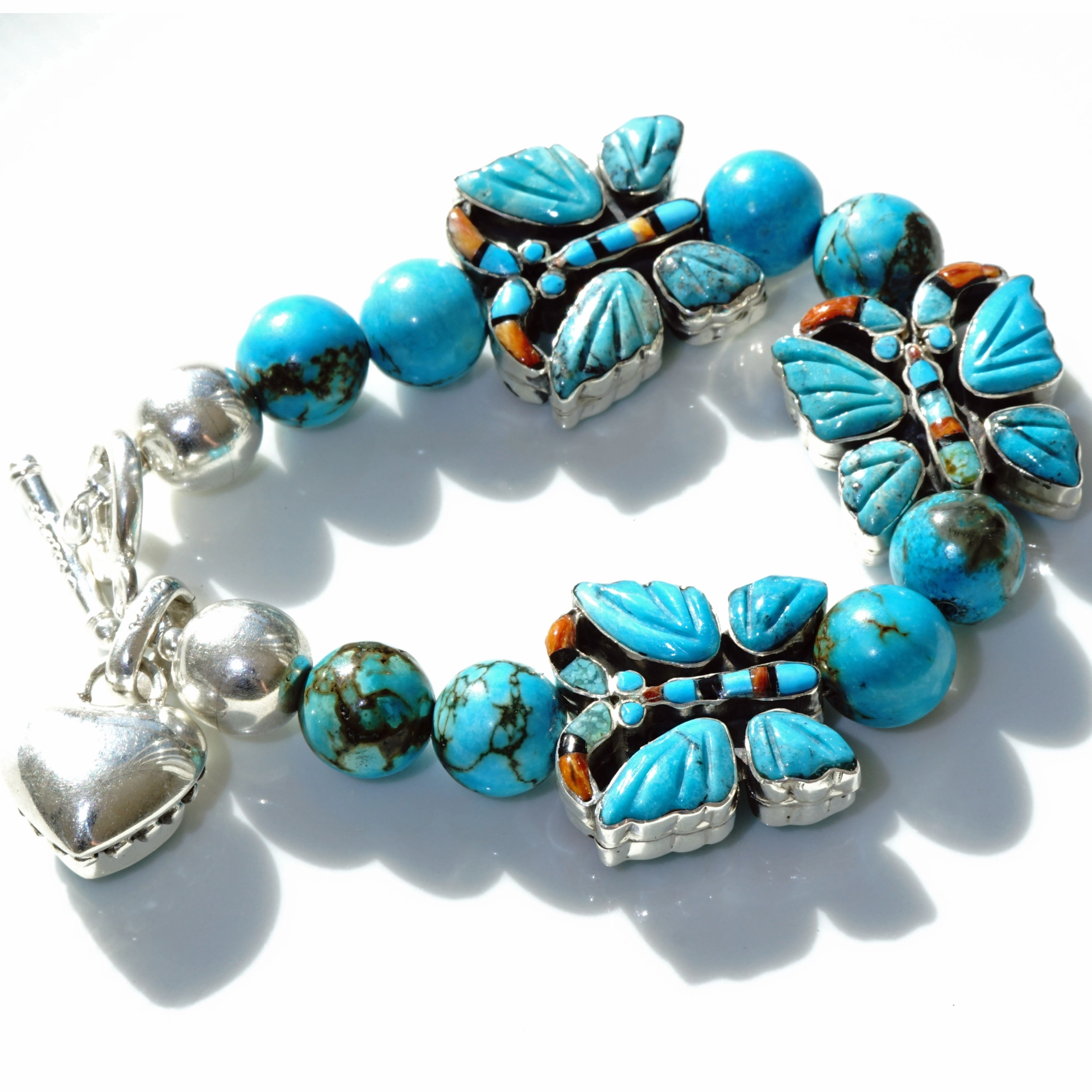 Chilango Bracelet..Papillion...Butterfly Mosaic with Turquise and Jasper...so cute