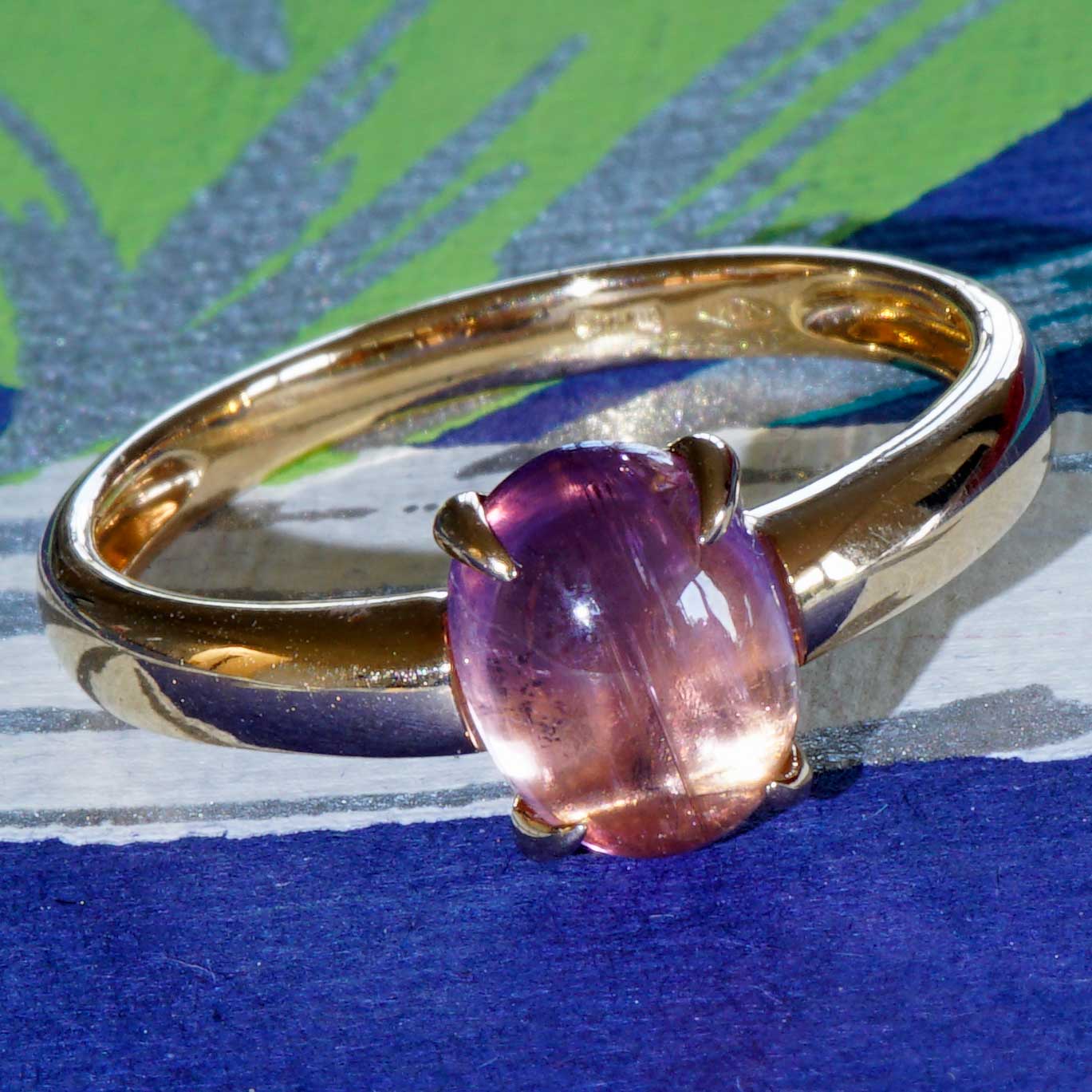Tourmaline Ring 750 Rose Gold Pink.... sweet Temptation... made in Italy... High-Quality