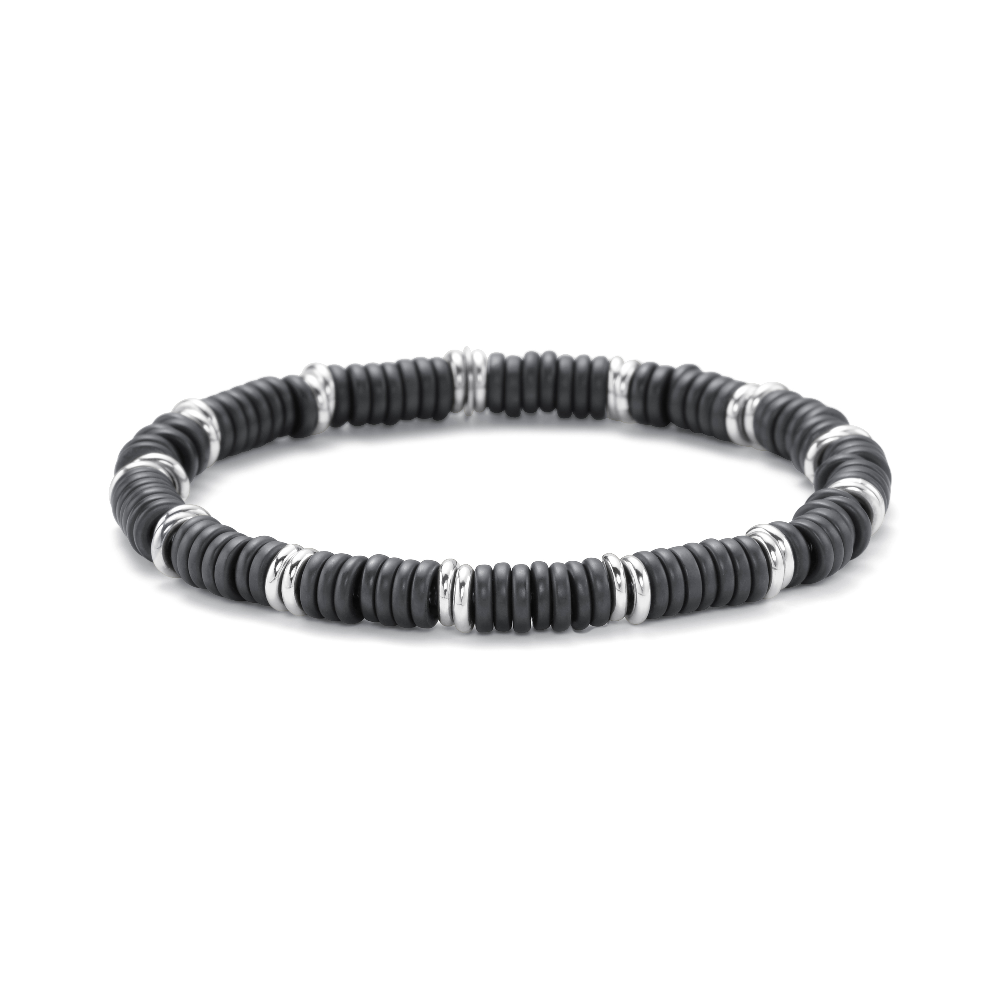 Black Ceramic Bracelet from the popular Loop Kollektion Silhouette Bentner Germany 18 kt Whitegold