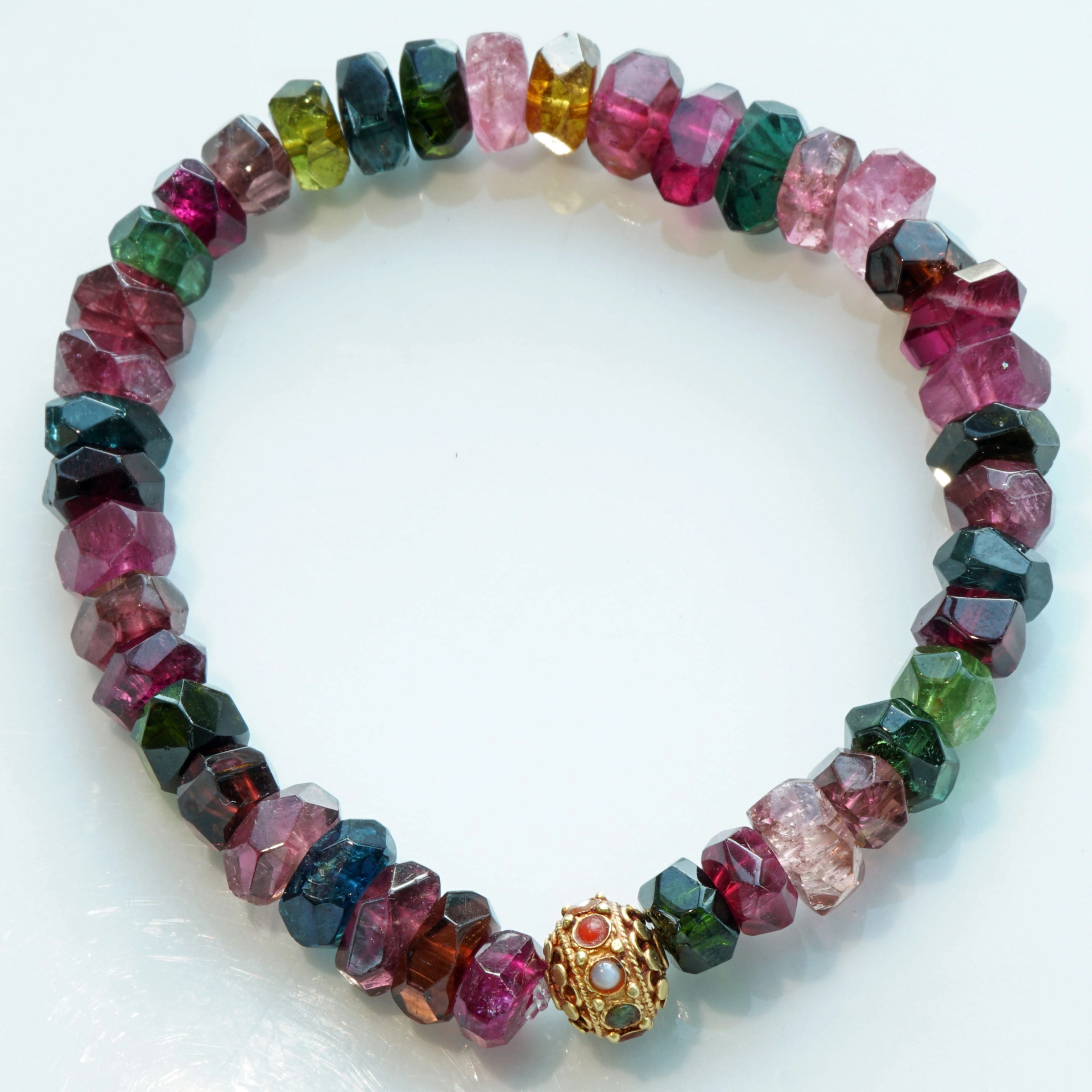 Tourmalin Bracelet..900er Finegold Ball ....100 ct