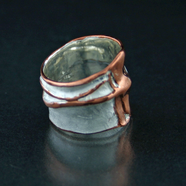 Avantgarde-Ring, 925/-Silber